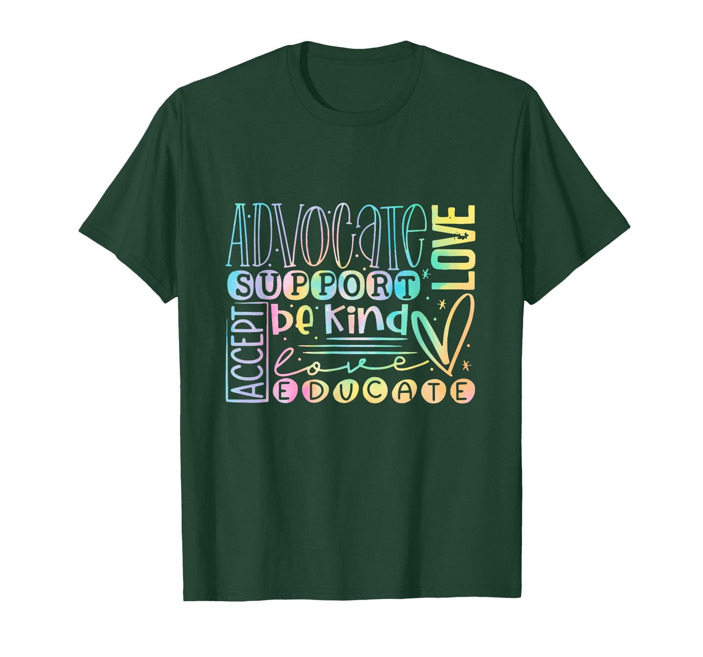 Advocate Love Support Accept Be Kind Autism Awareness Women T-Shirt