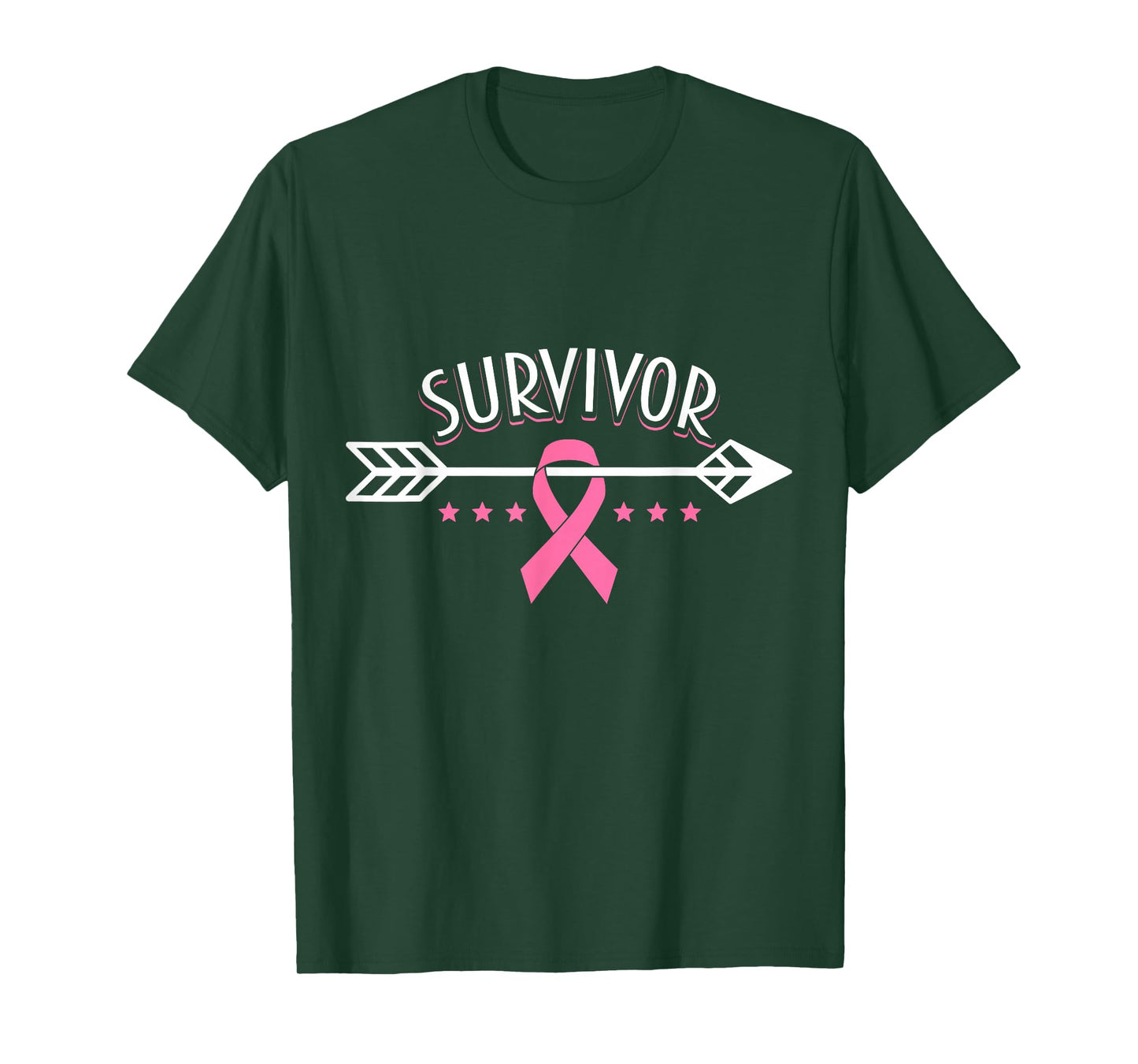 Survivor Pink Ribbon Breast Cancer Awareness Arrow T-Shirt