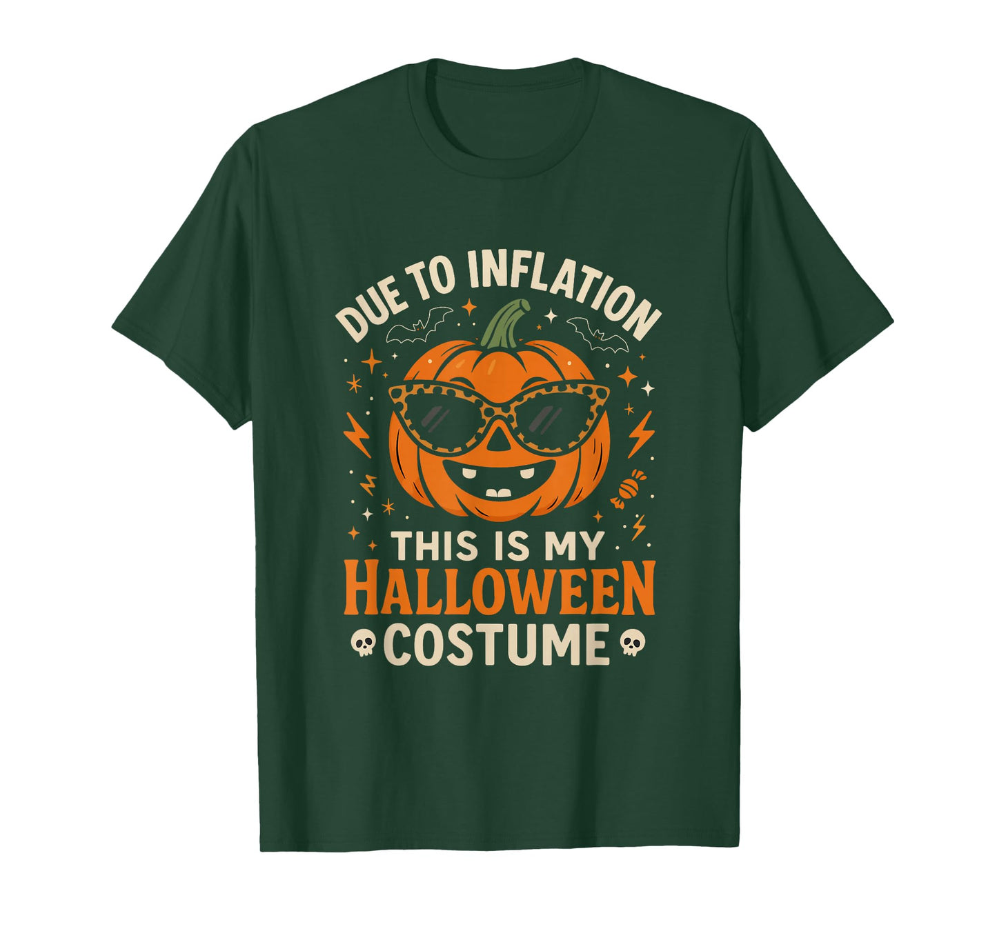 Due to Inflation Funny Pumpkin Halloween Costume T-Shirt