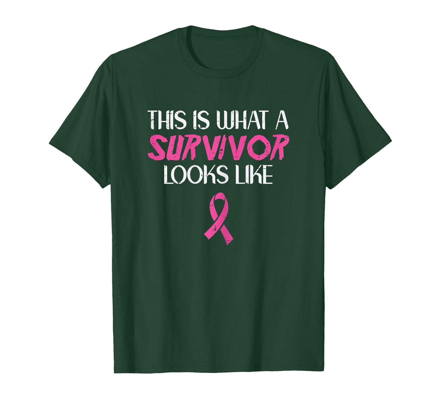 Breast Cancer What Survivor Look Like Awareness Ribbon Women T-Shirt