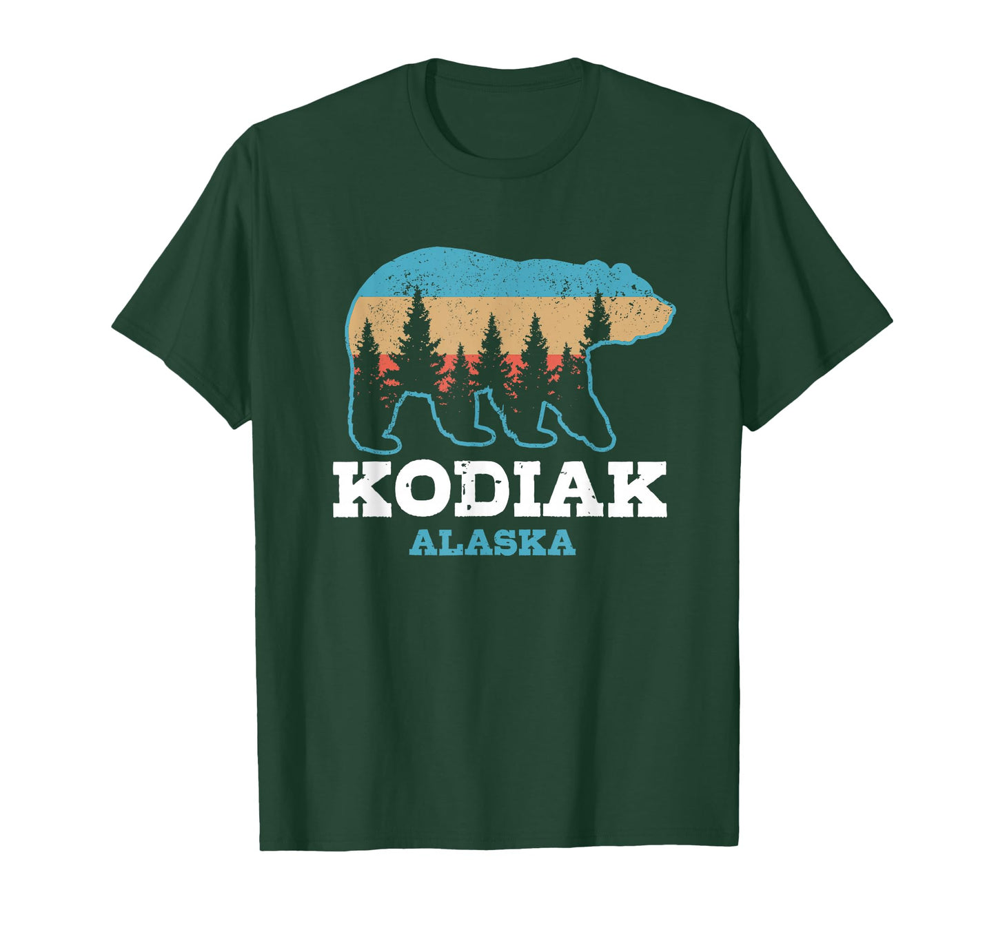 Kodiak Alaska Vintage Grizzly Bear Nature Souvenir Gift T-Shirt