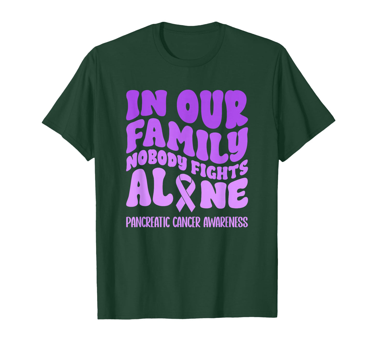 In Our Family Nobody Fights Alone Pancreatic Cancer T-Shirt
