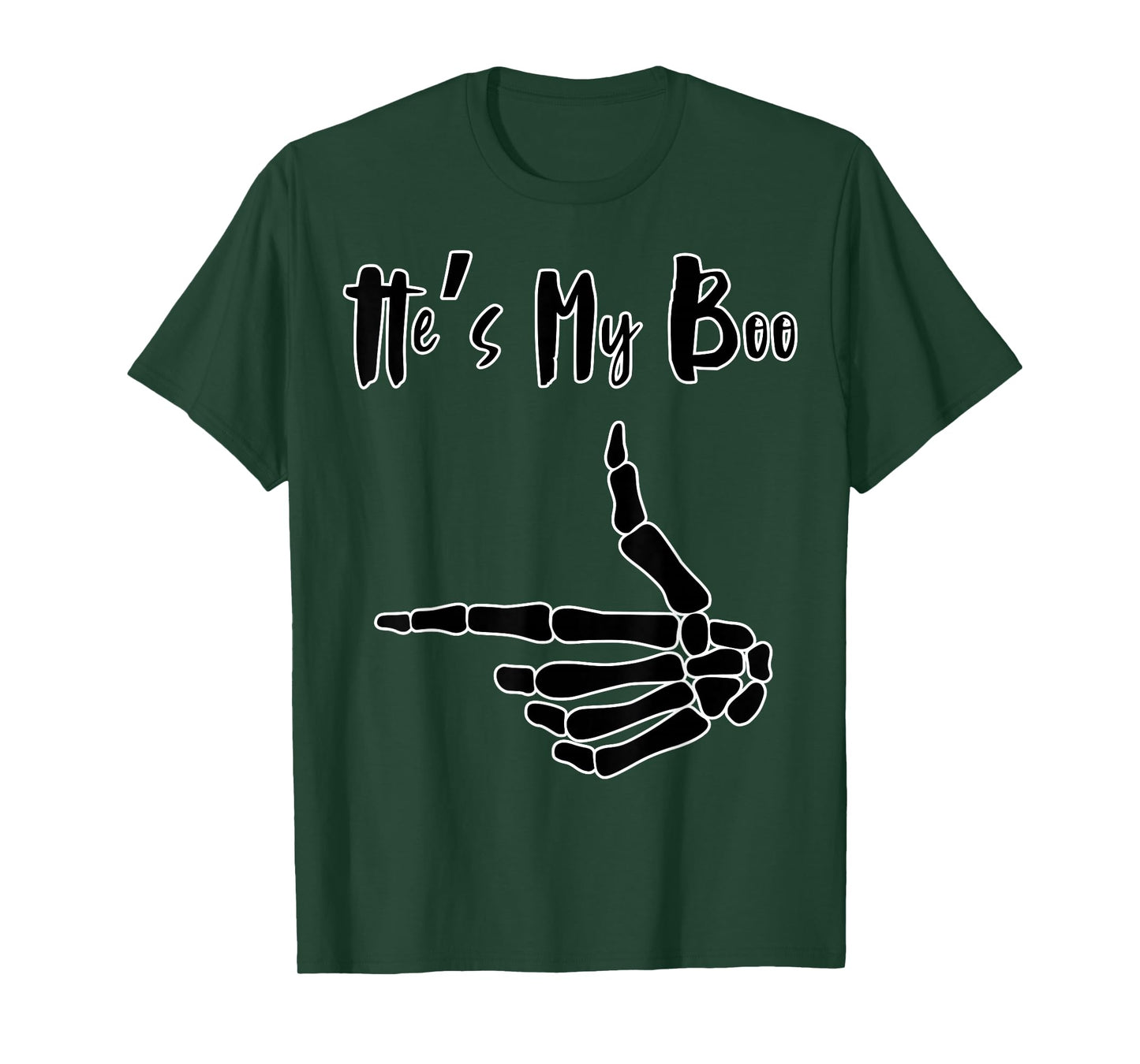 Couple's Halloween He's My Boo Boyfriend Tee T-Shirt