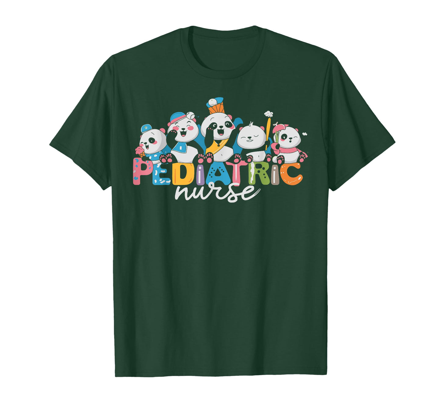 Funny Pediatric Nurse Panda For Picu Or Nicu Pediatrics T-Shirt