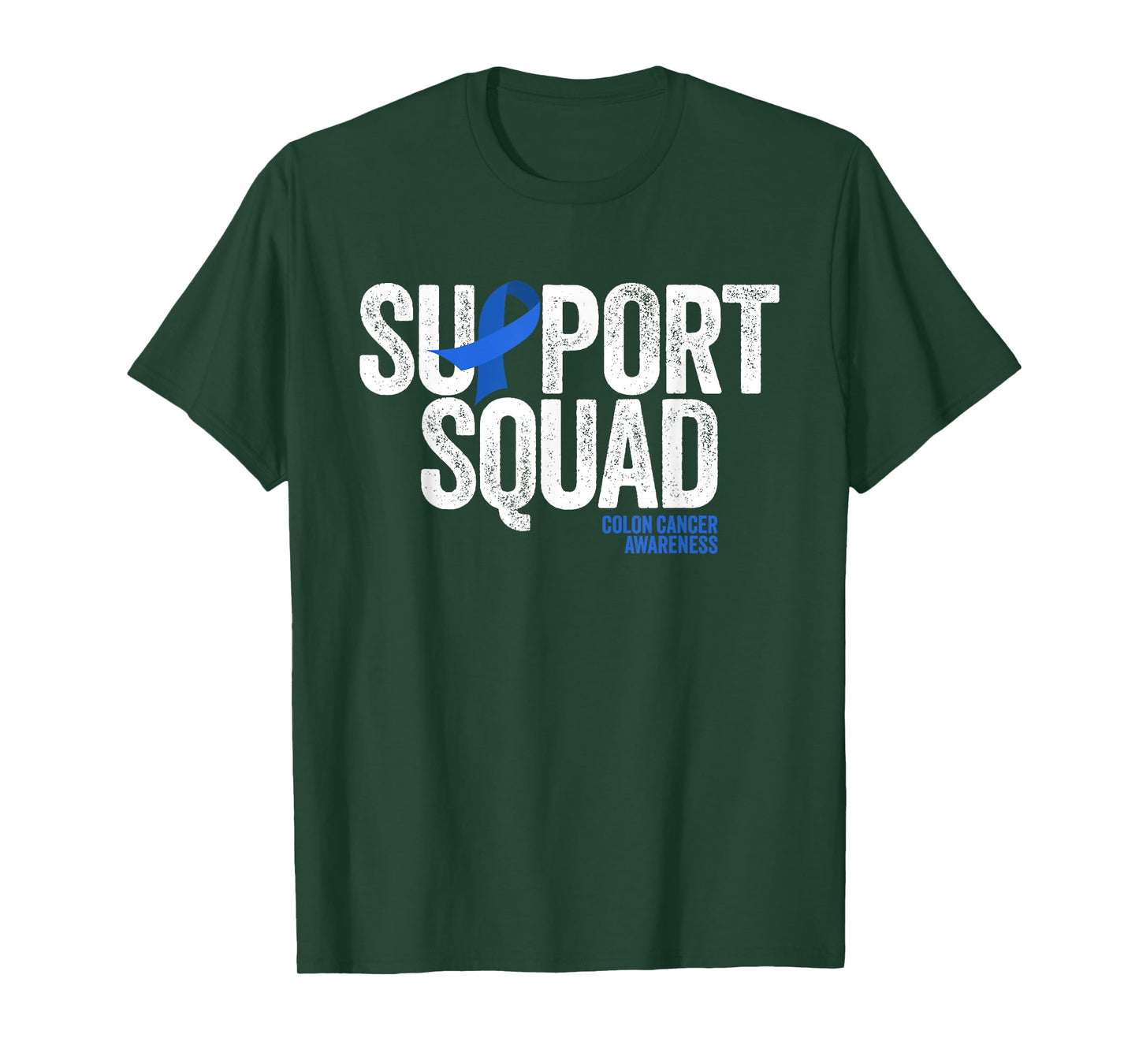 Support Squad Distressed Family Colon Cancer Awareness T-Shirt