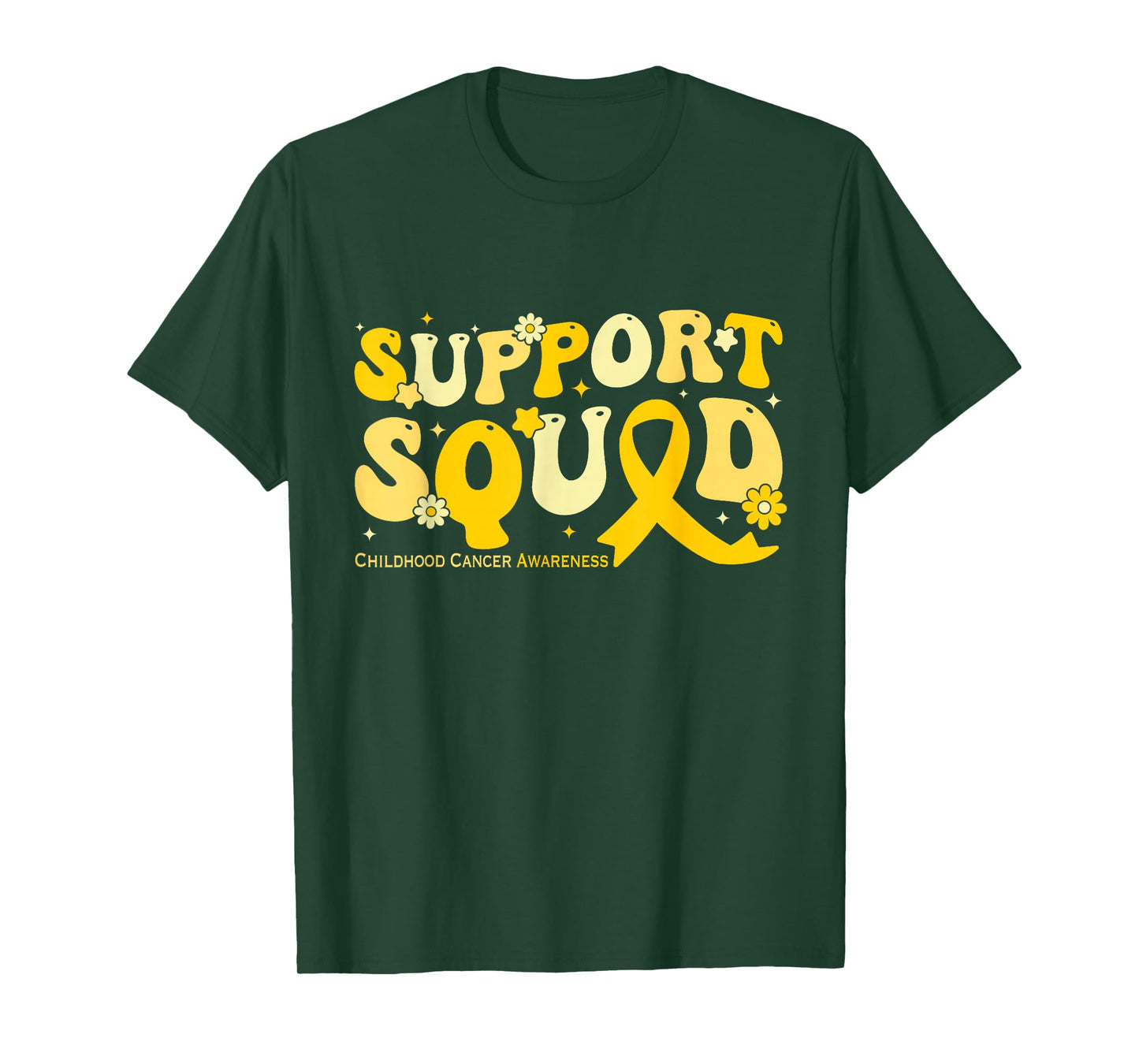 Support Squad Gold Ribbon Childhood Cancer Awareness T-Shirt