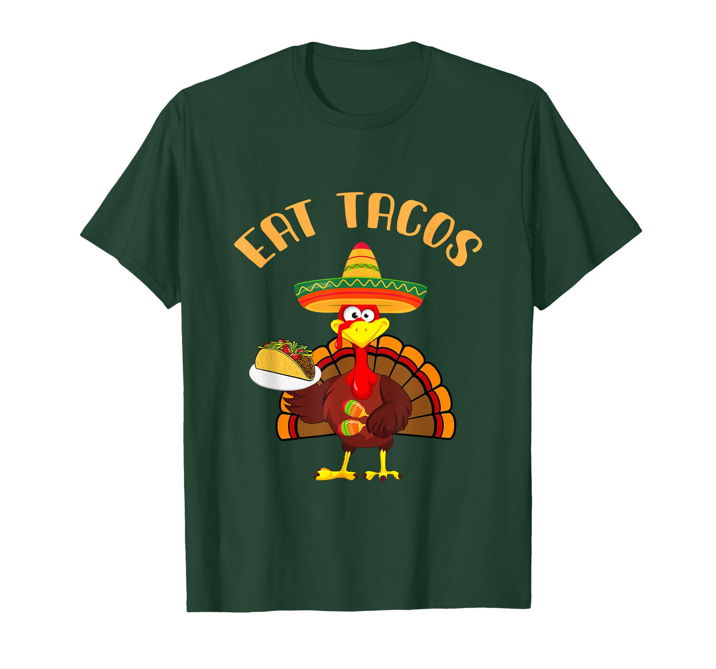 Thanksgiving Turkey eat Tacos Funny Boys Kids Turkey Day T-Shirt