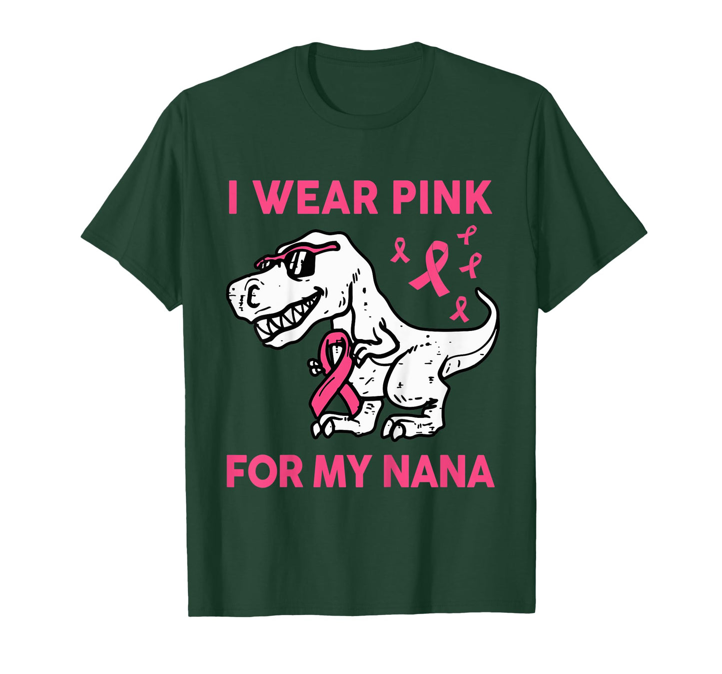 Kids I Wear Pink For My Nana Baby Toddler Breast Cancer Awareness T-Shirt