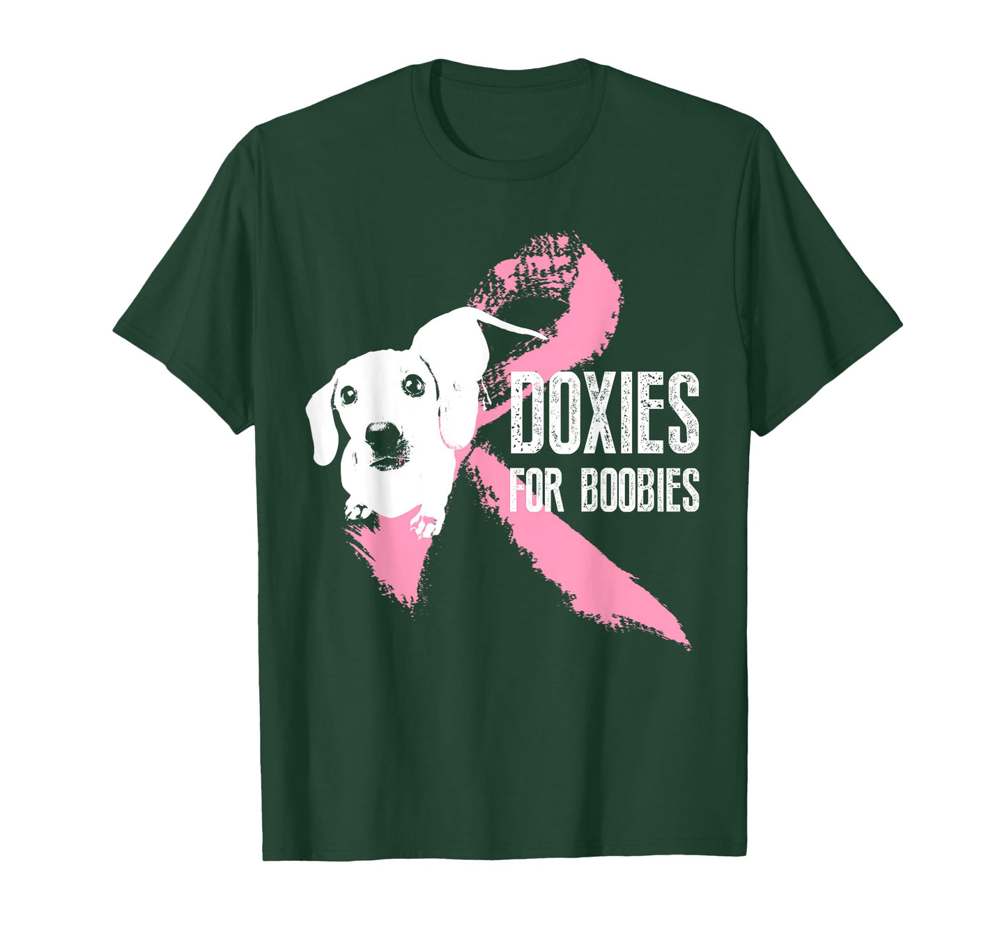 Dachshunds For Boobies Breast Cancer Awareness T-Shirt