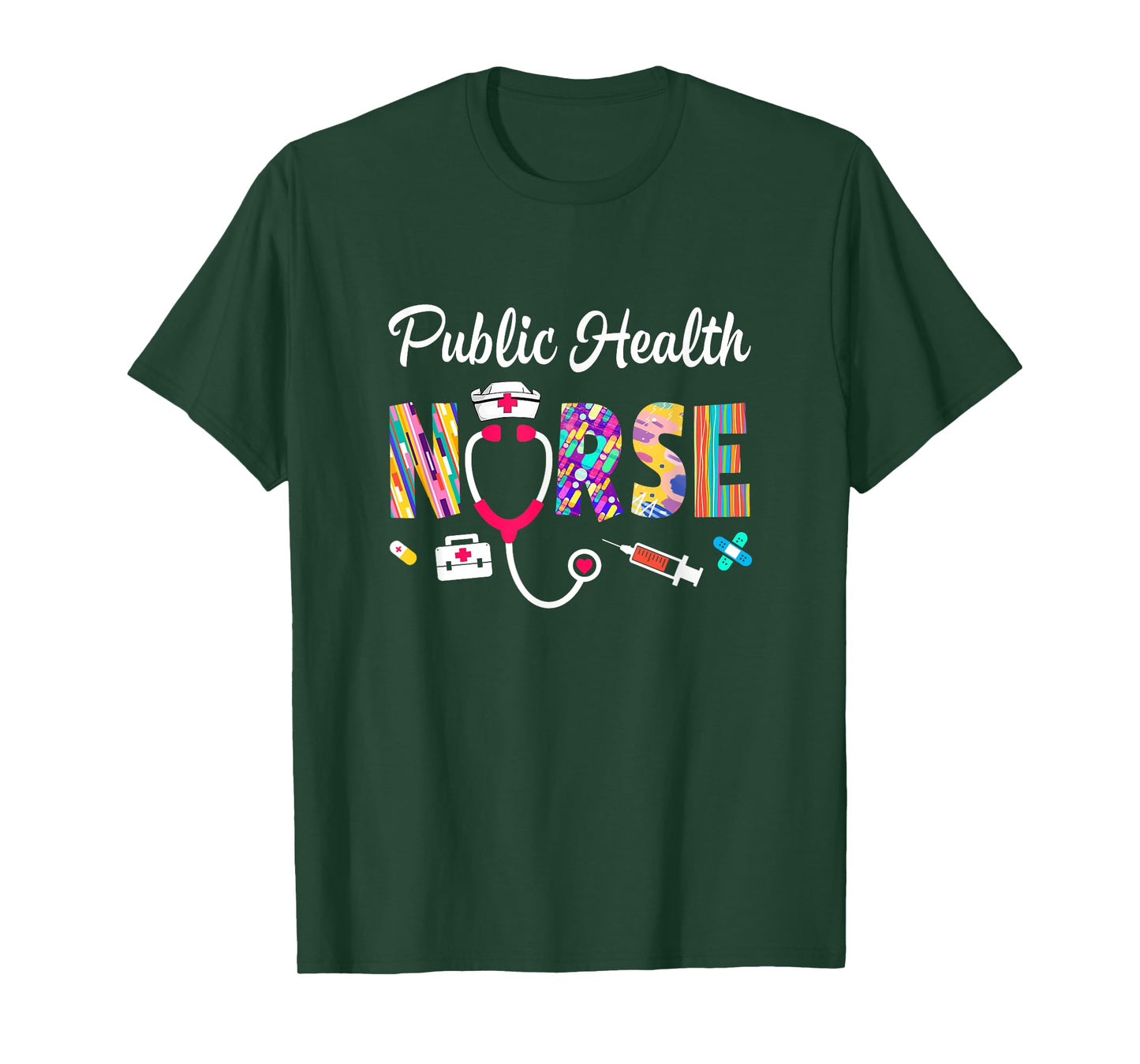 Public Health Nurse Stethoscope Nursing Design For Men Women T-Shirt