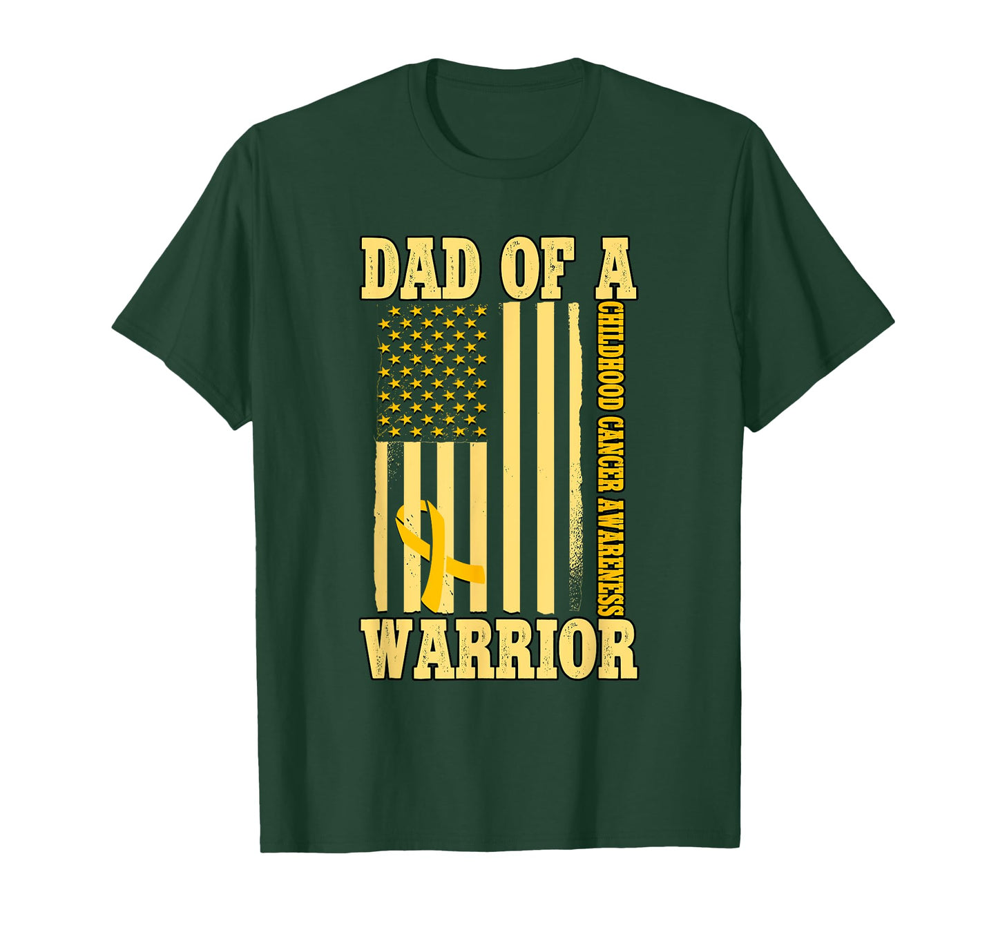 Dad Of A Warrior Childhood Cancer Awareness T-Shirt