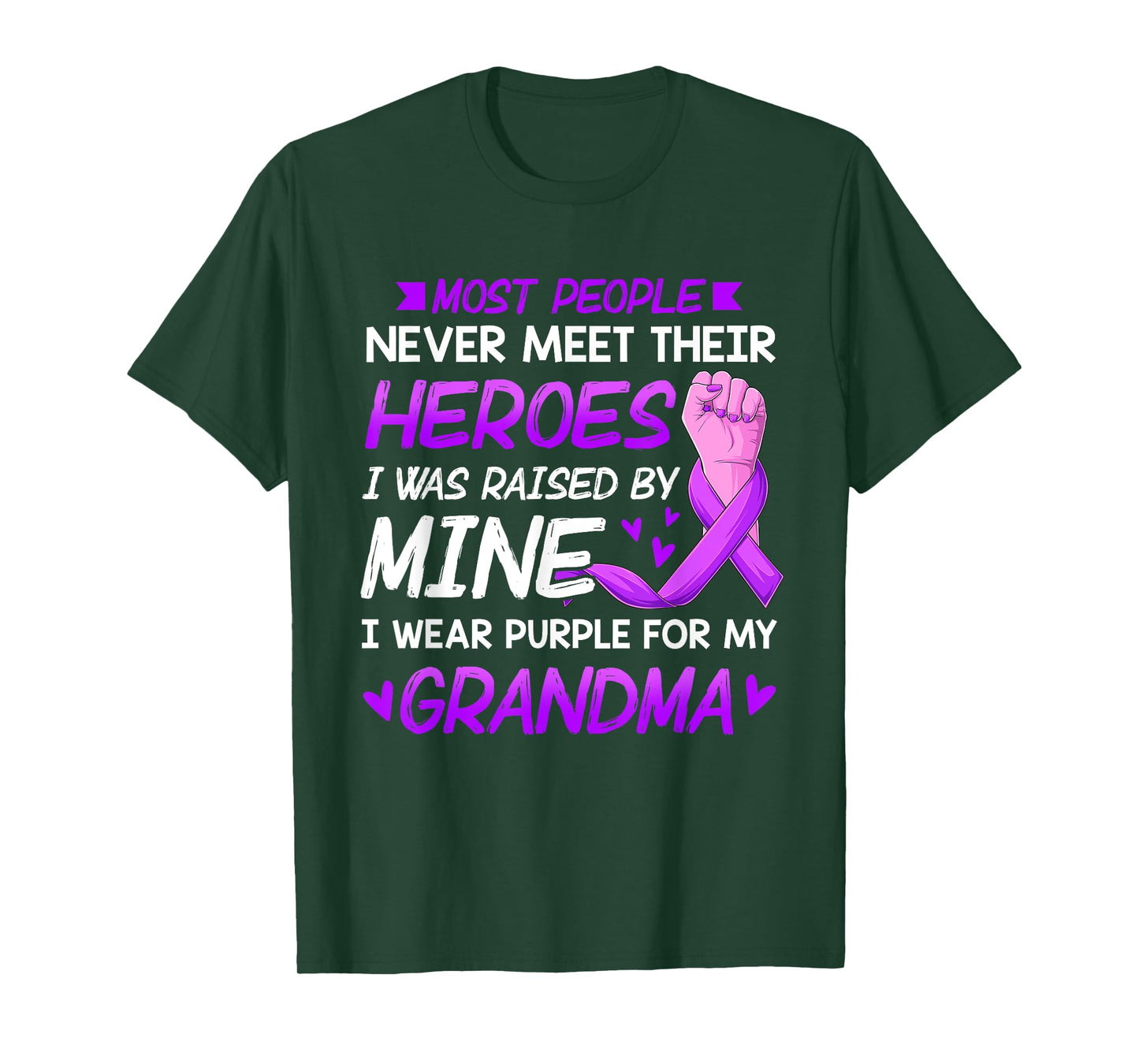 My Heroes I Wear Purple For My Grandma Pancreatic Cancer T-Shirt