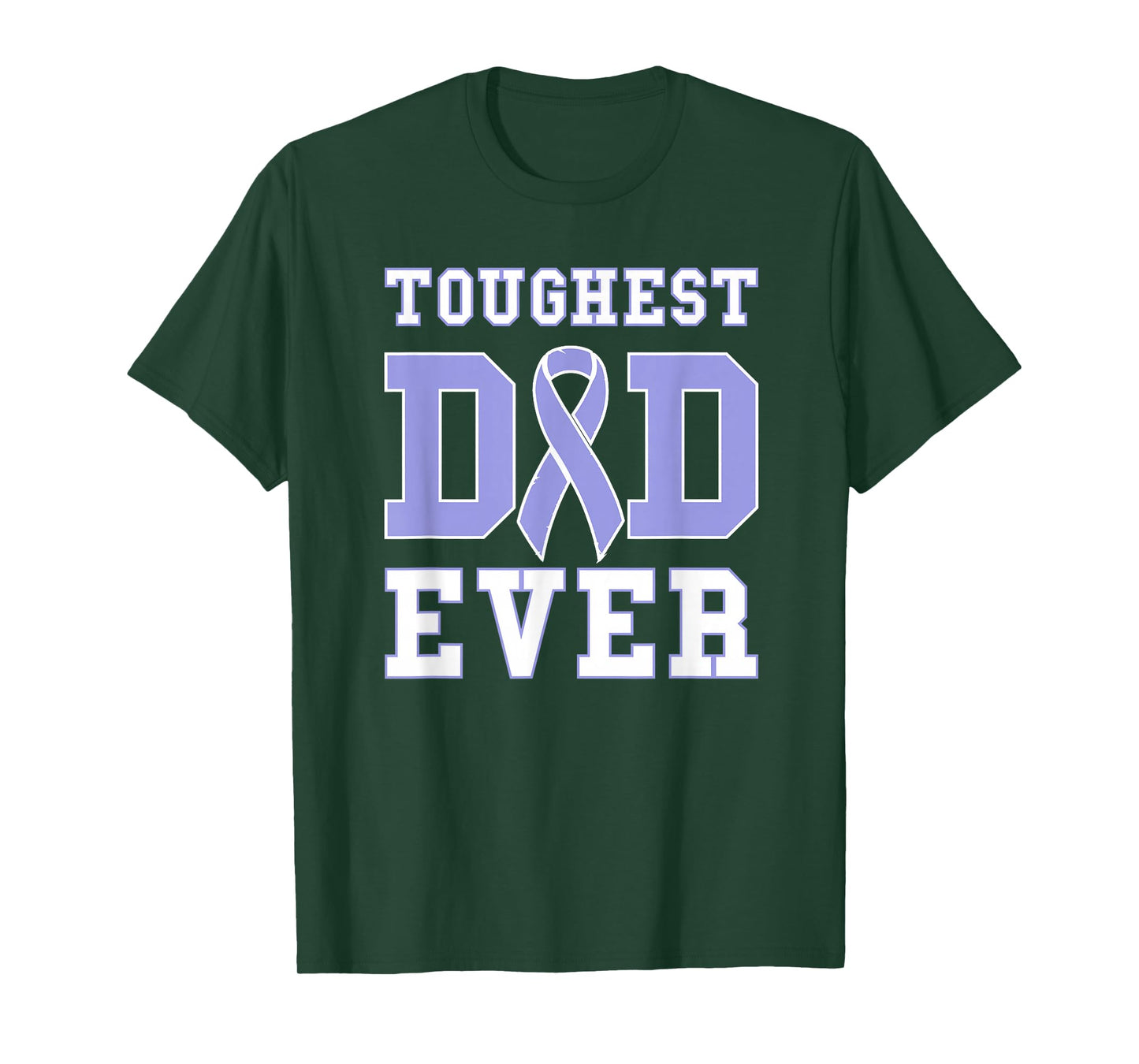 Toughest Dad Ever - Esophageal Cancer Awareness Ribbon T-Shirt