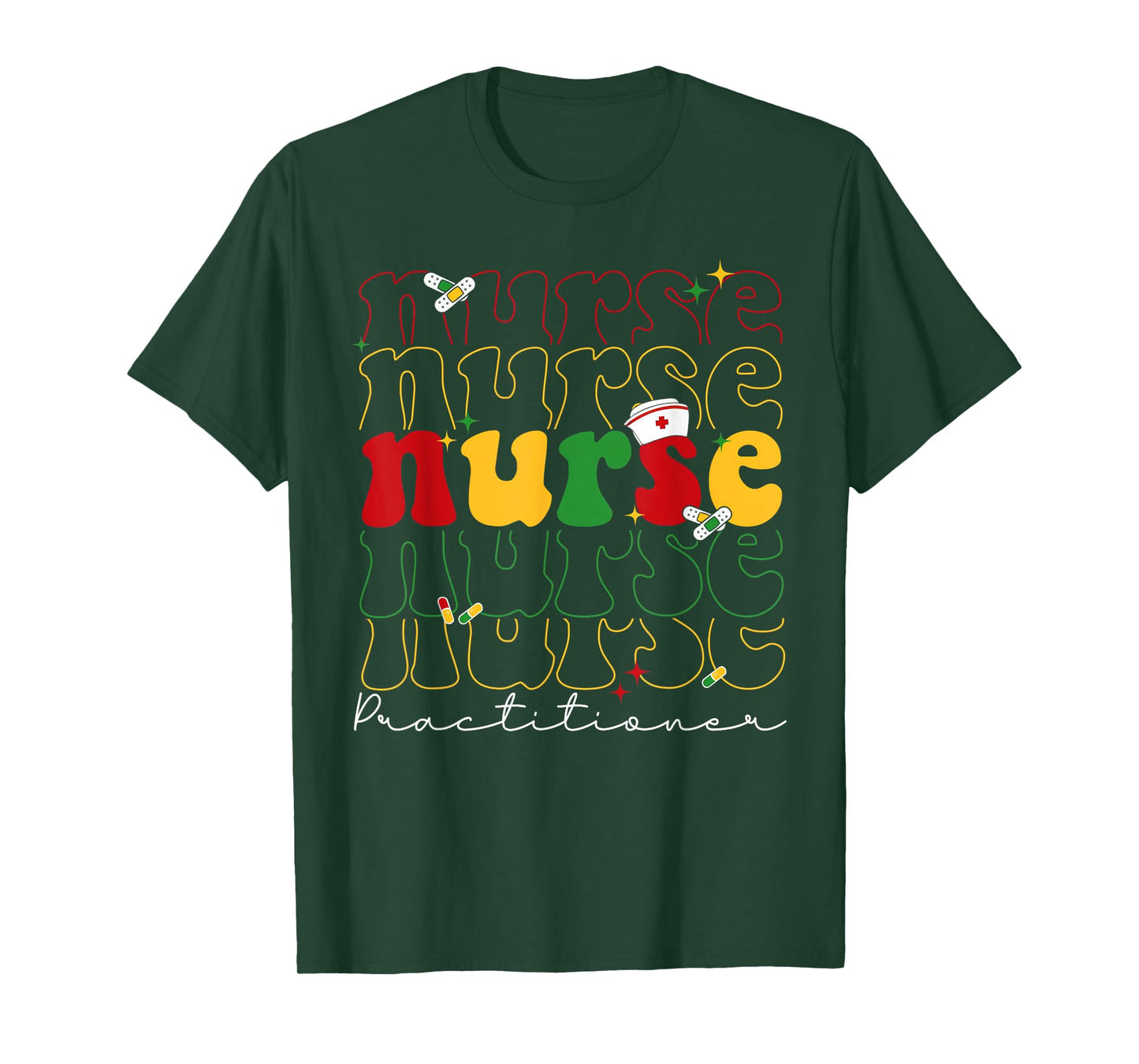 Groovy Np Nurse Practitioner Juneteenth Black History Month T-Shirt