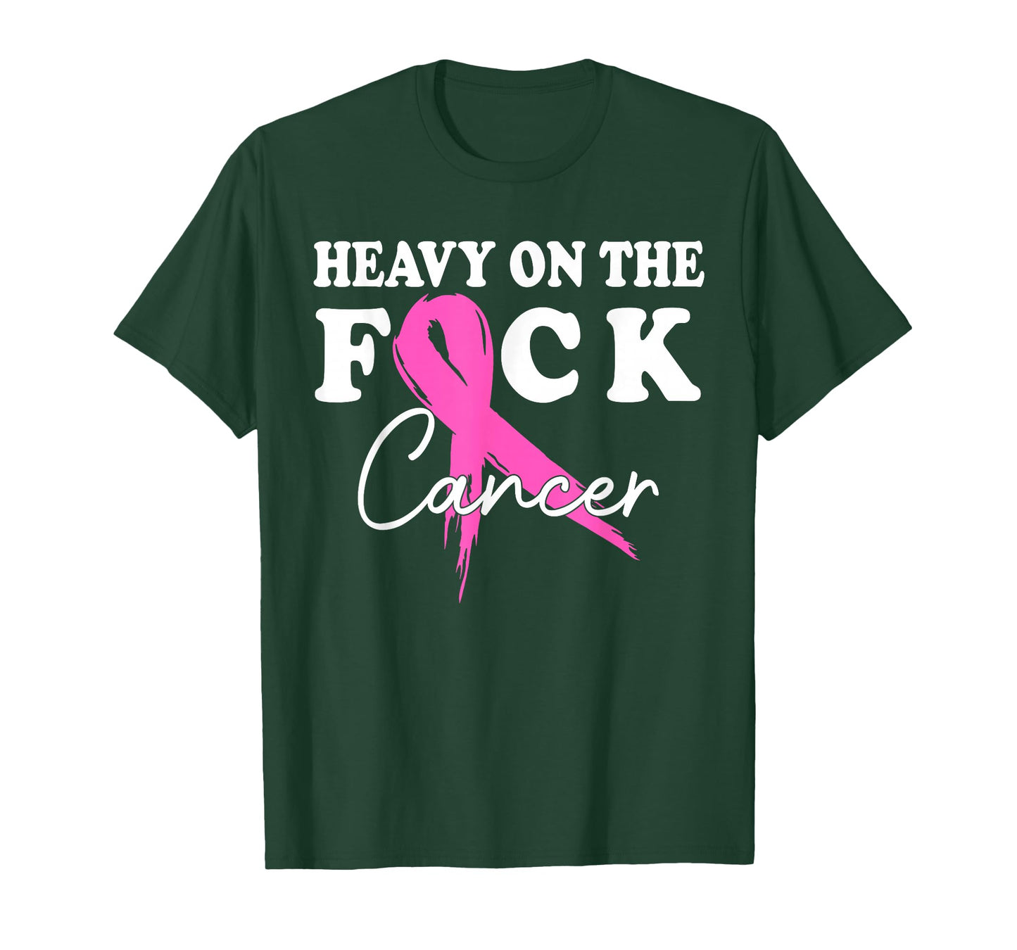 Heavy On The Fuck Cancer Survivor Breast Cancer Support T-Shirt
