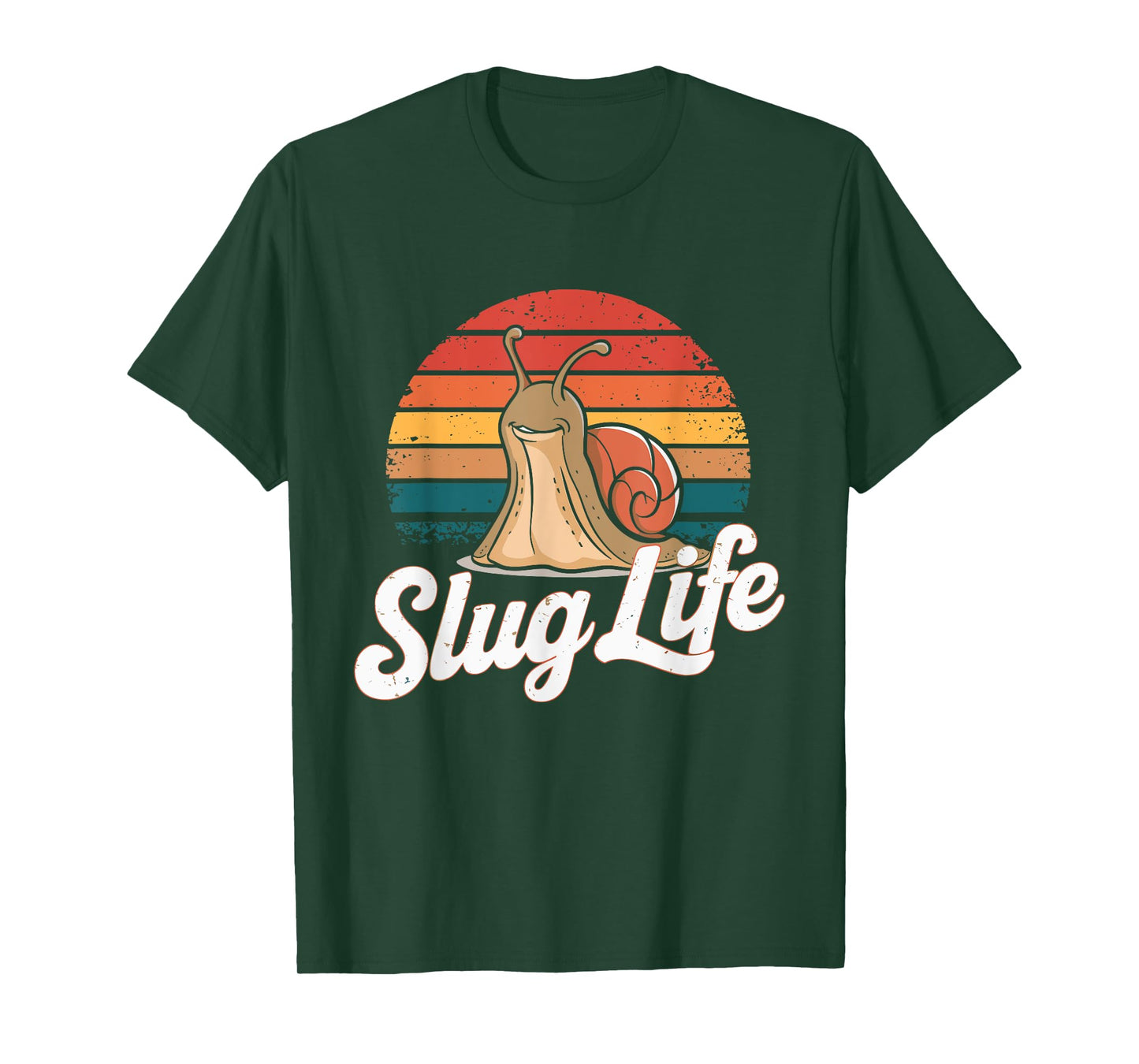 Slug Life Retro funny Snail Design T-Shirt