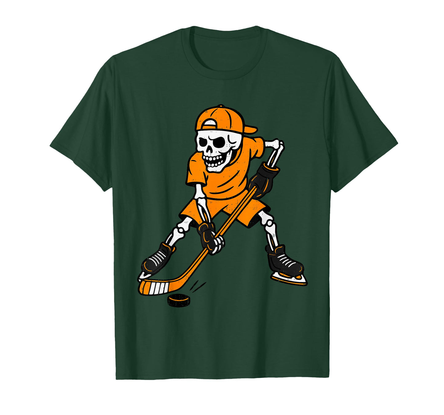 Hockey Skeleton Halloween Costume Boys Teens Girls Kids T-Shirt
