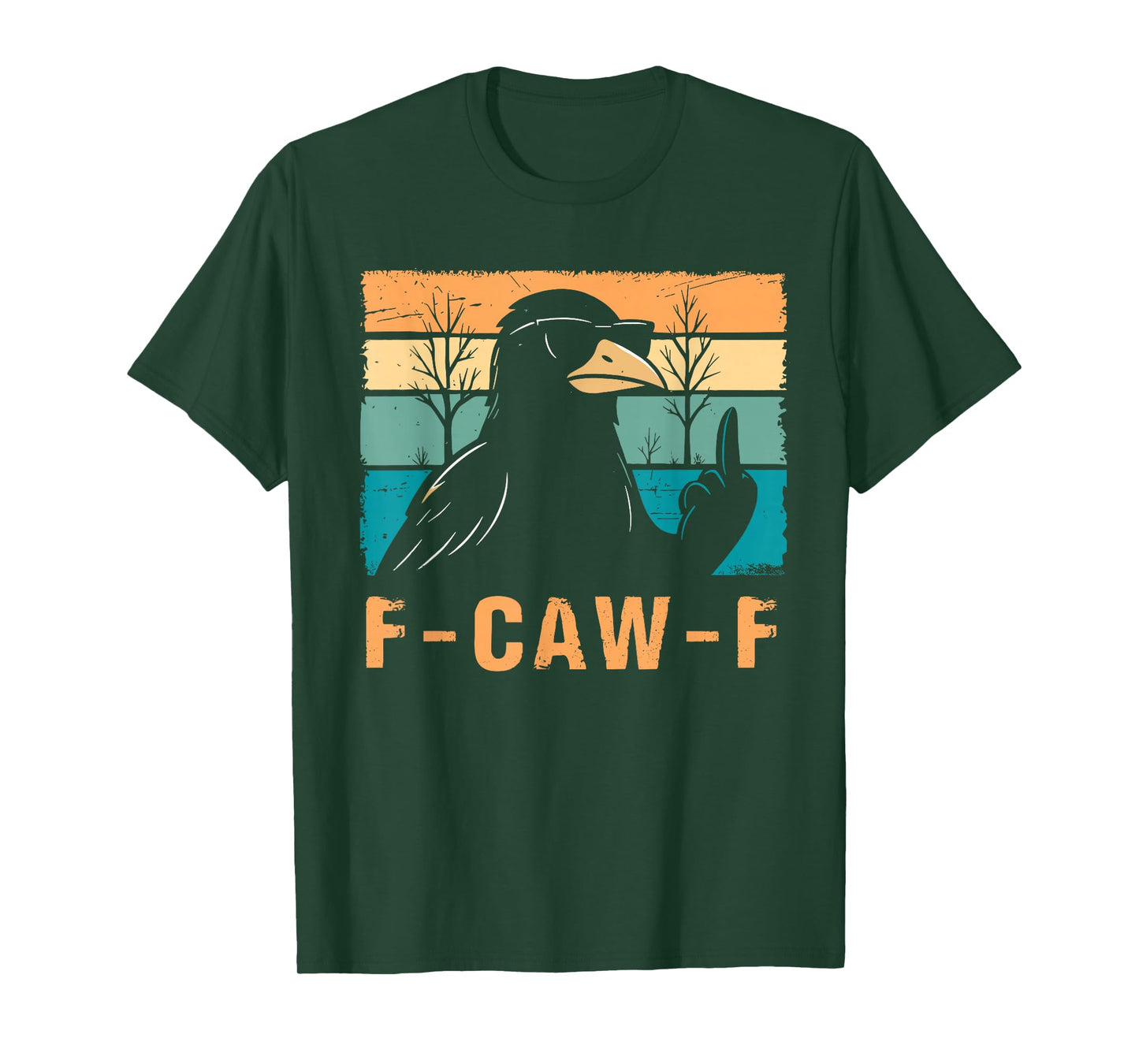 F-Caw-F Crow Funny Retro Humor Style T-Shirt