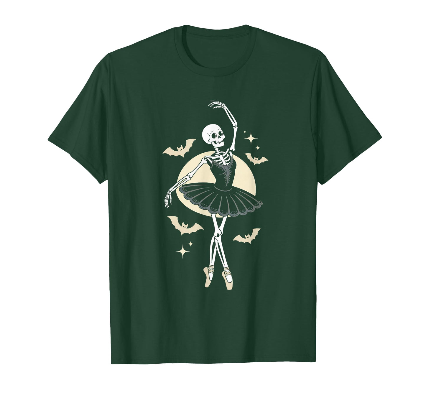 Spooky Skeleton Ballerina Funny Halloween Ballet Dancing T-Shirt