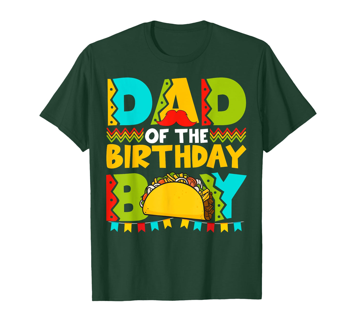 Dad of the Birthday Boy Taco Twosday Mexican Birthday T-Shirt