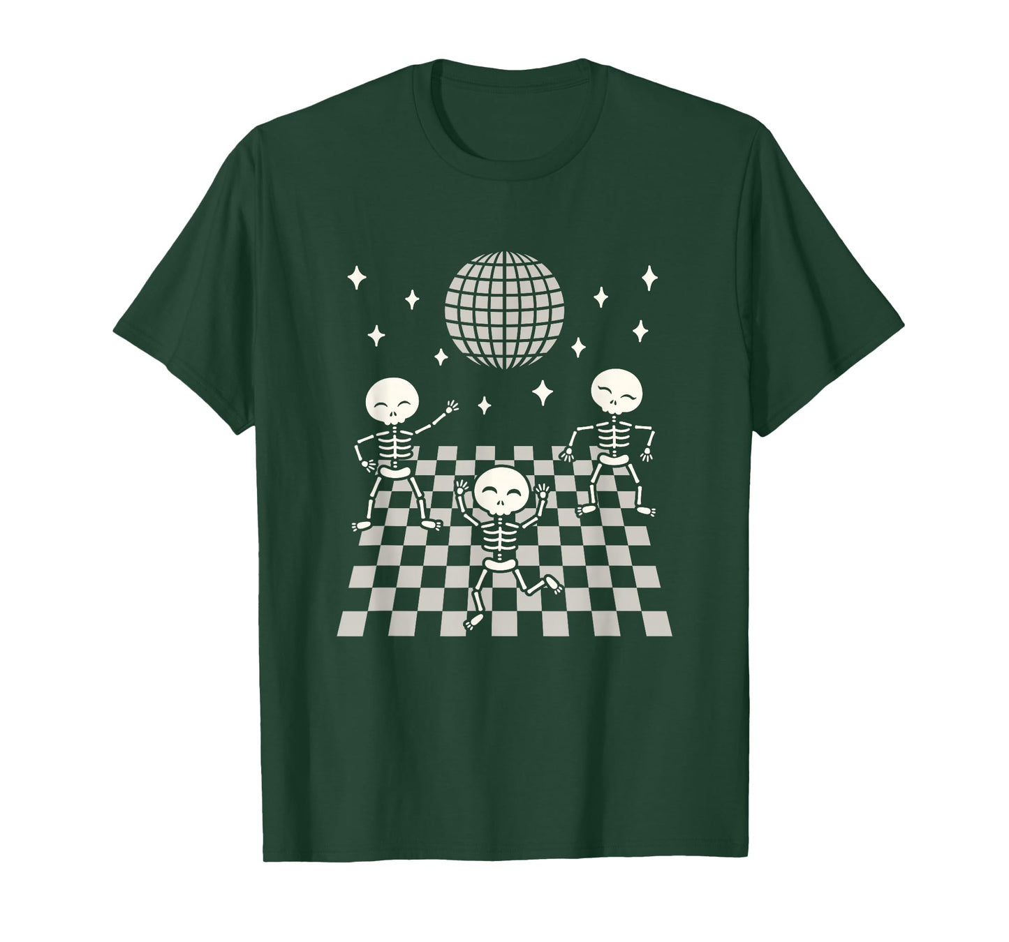 Skeletons Dancing at The Club with a Disco Ball T-Shirt