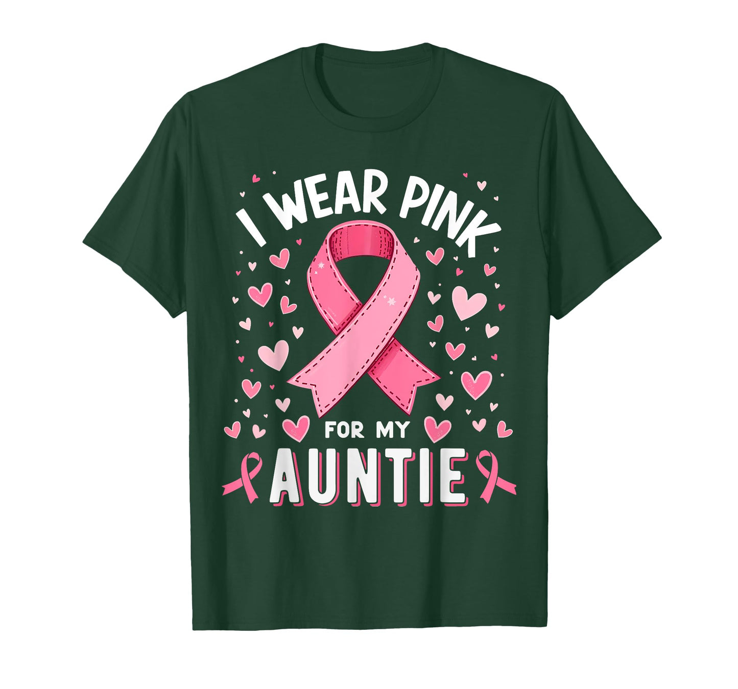 I Wear Pink For My Auntie Cancer Awareness T-Shirt