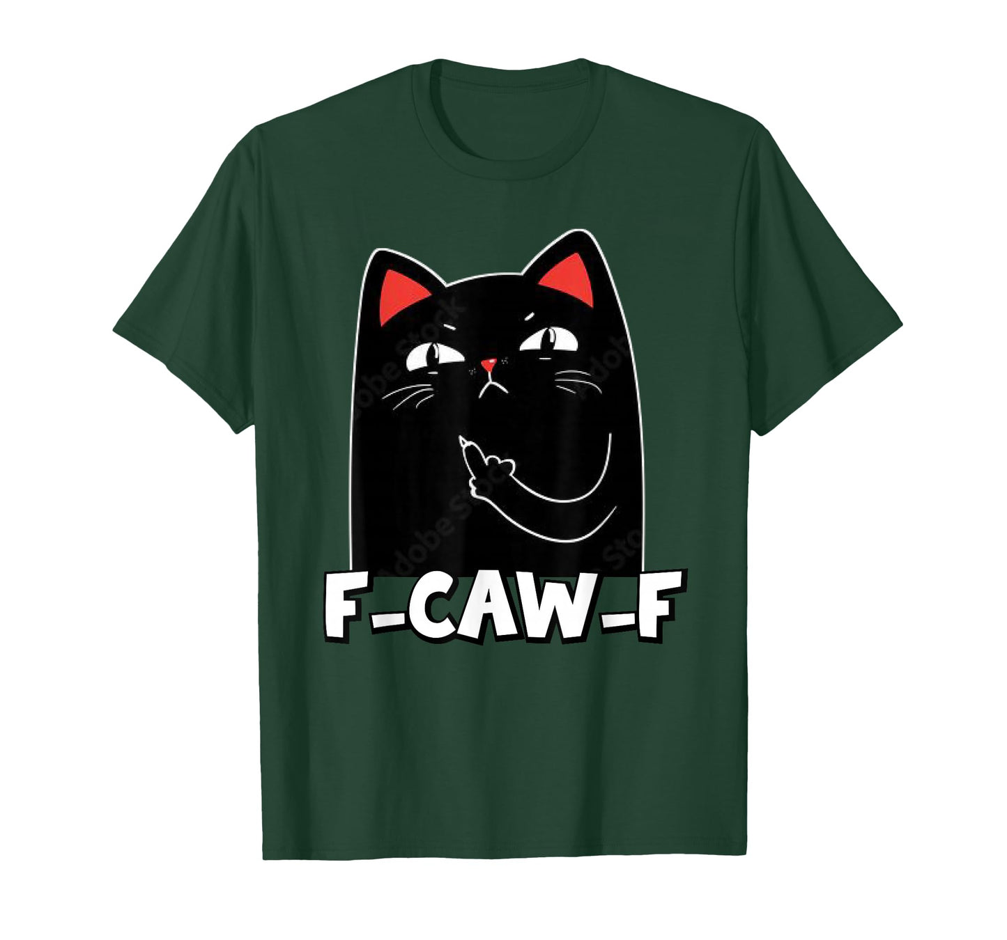 F-Caw-F Funny Cat Humor Quote Rooster Meme Funny cat T-Shirt