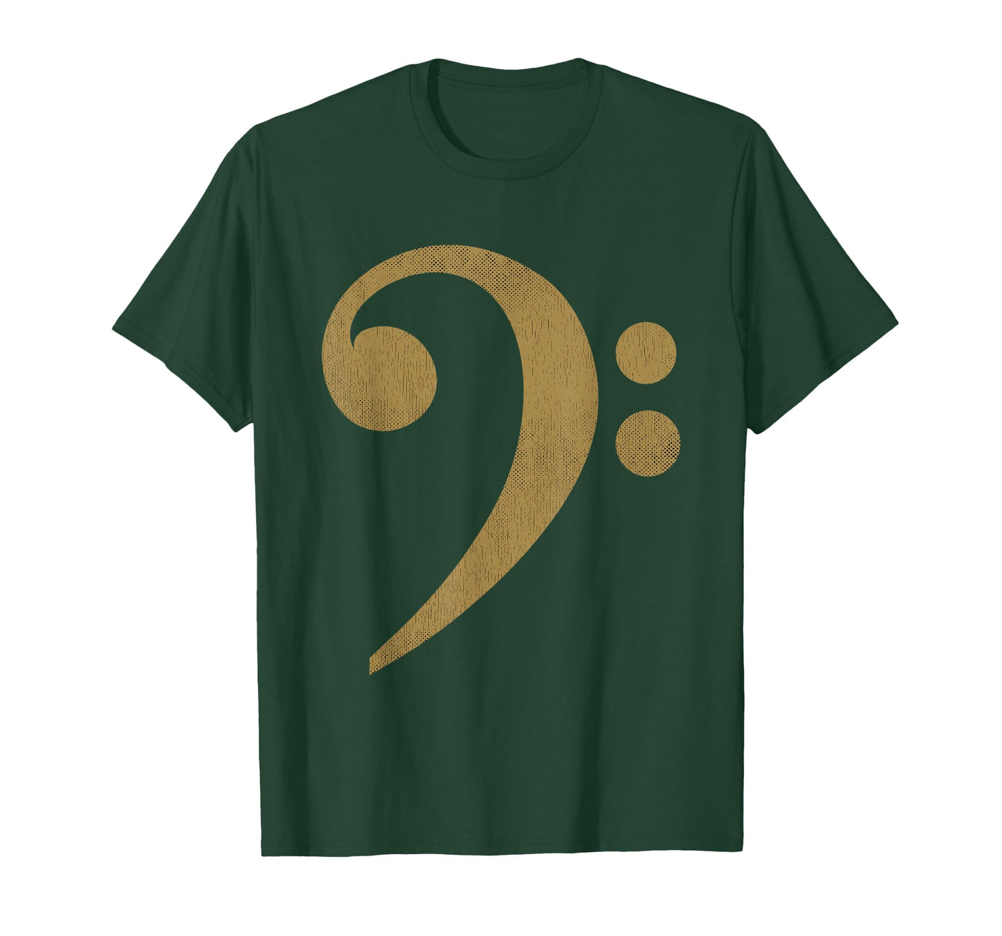 Vintage Bass Clef Design Clothing Bass Guitar T-Shirt