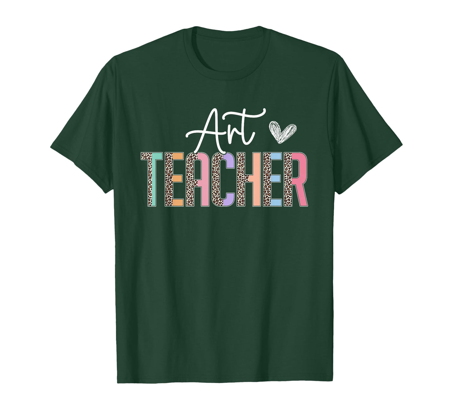 Team Art Teacher Leopard Print Art Teacher T-Shirt for Men Women Girls Kids