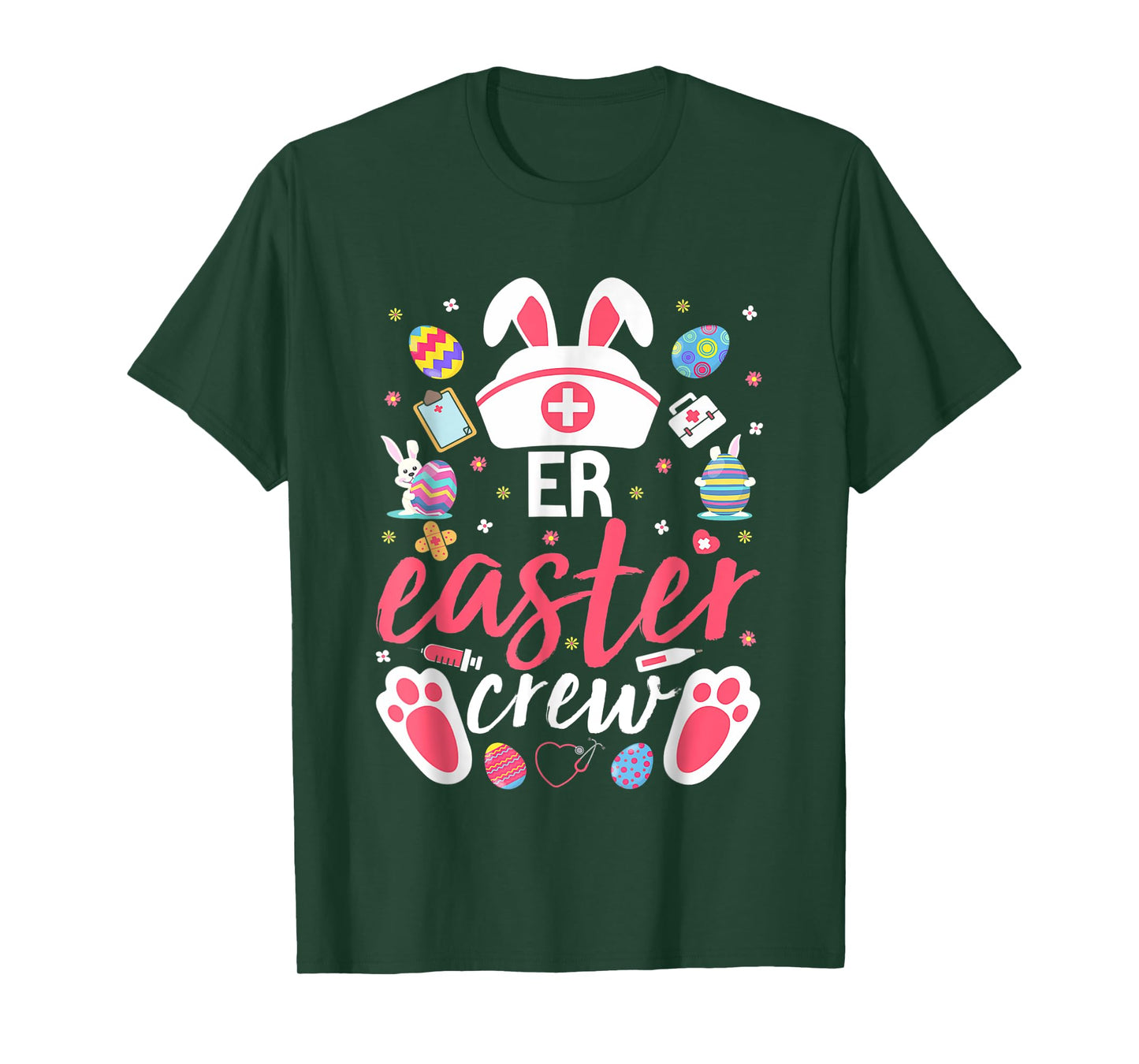 ER Easter Nurse Crew Easter Day Emergency Room Nurses Bunny T-Shirt