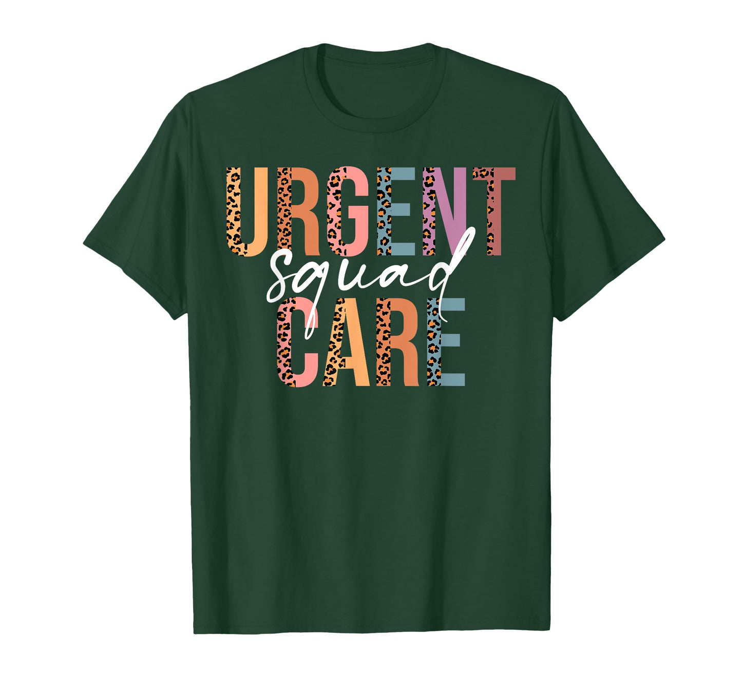 Retro Leopard Urgent Care Squad Emergency Department ER RN T-Shirt