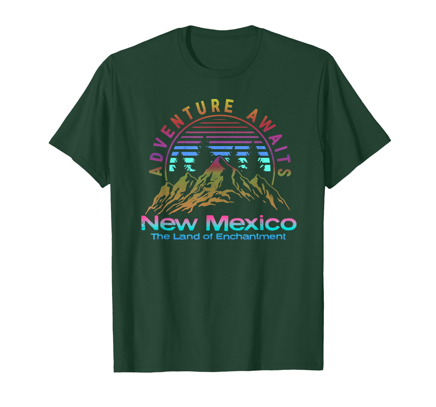New Mexico State Retro Vintage Outdoors & NM Mountains T-Shirt