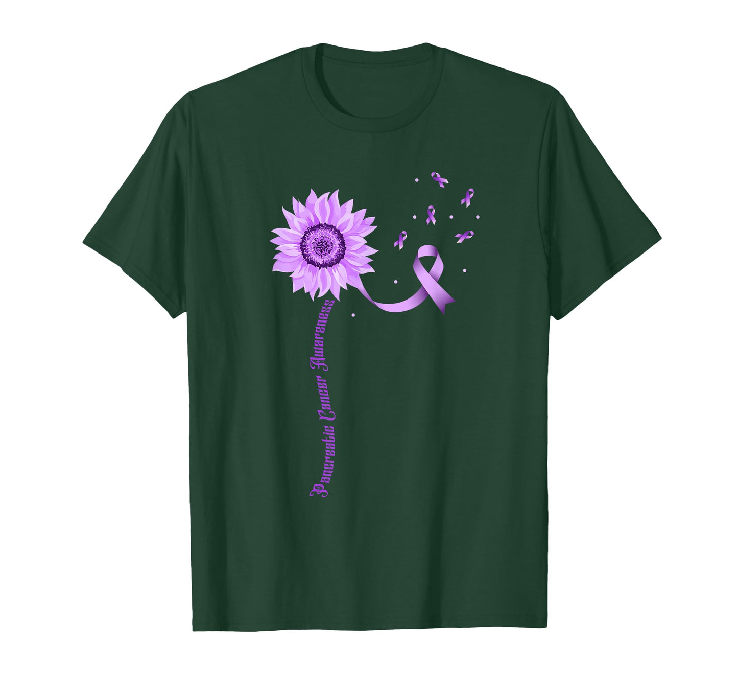 Purple Ribbon Pancreatic Cancer Awareness T-Shirt