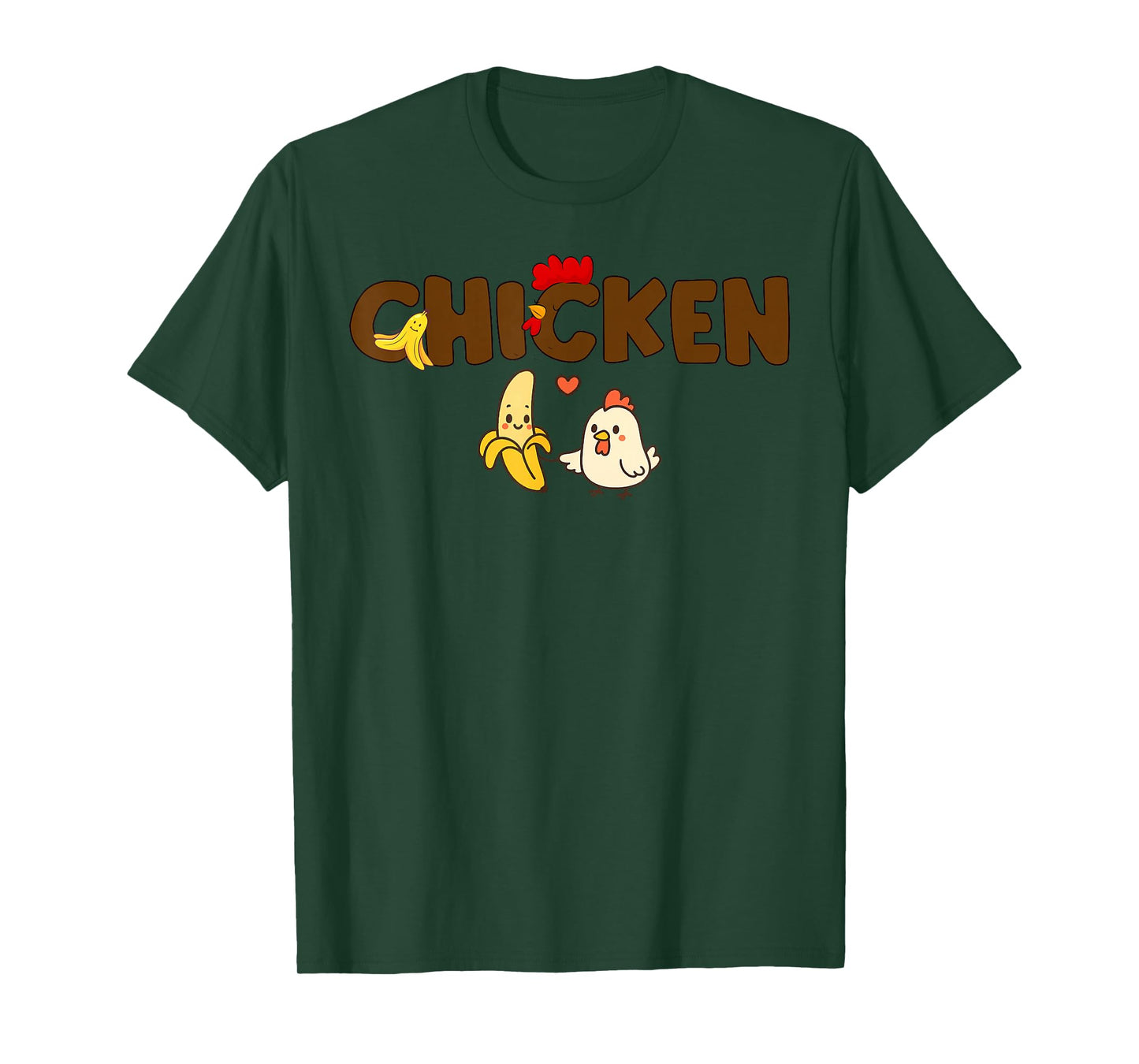 Funny Chicken & Banana Halloween Couples Family Costume 2025 T-Shirt