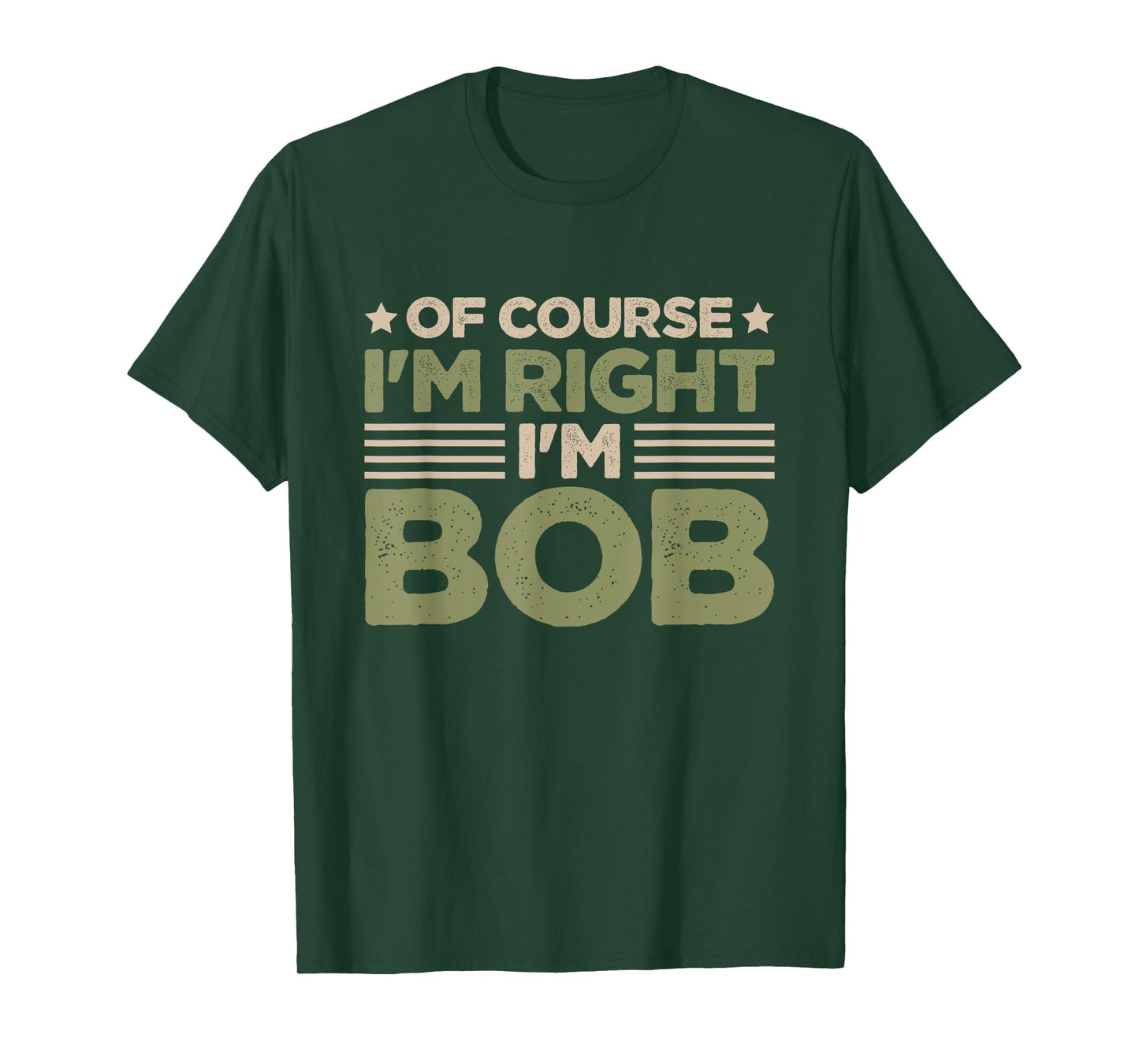 Name Bob Of Course I'm Right I'm Bob T-Shirt