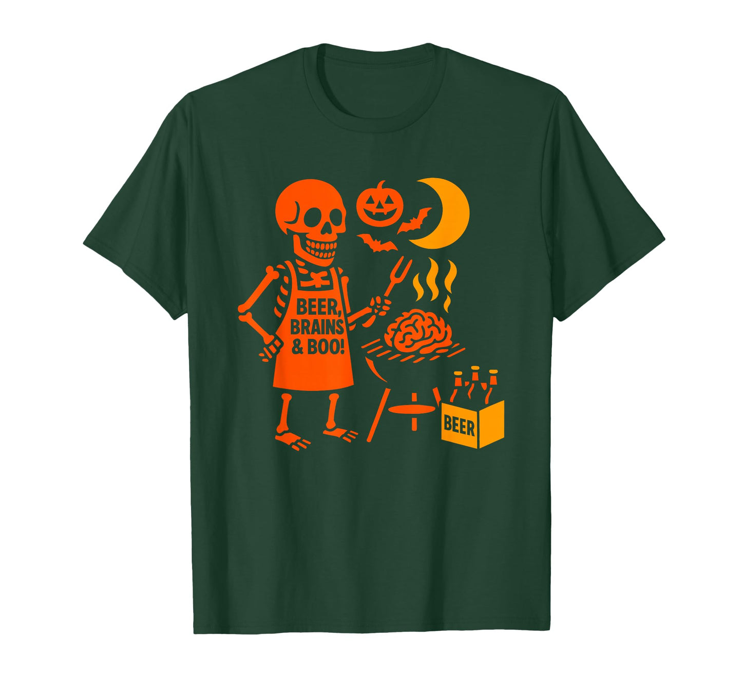 Skeleton BBQ Beer Night Laughs Bash T-Shirt