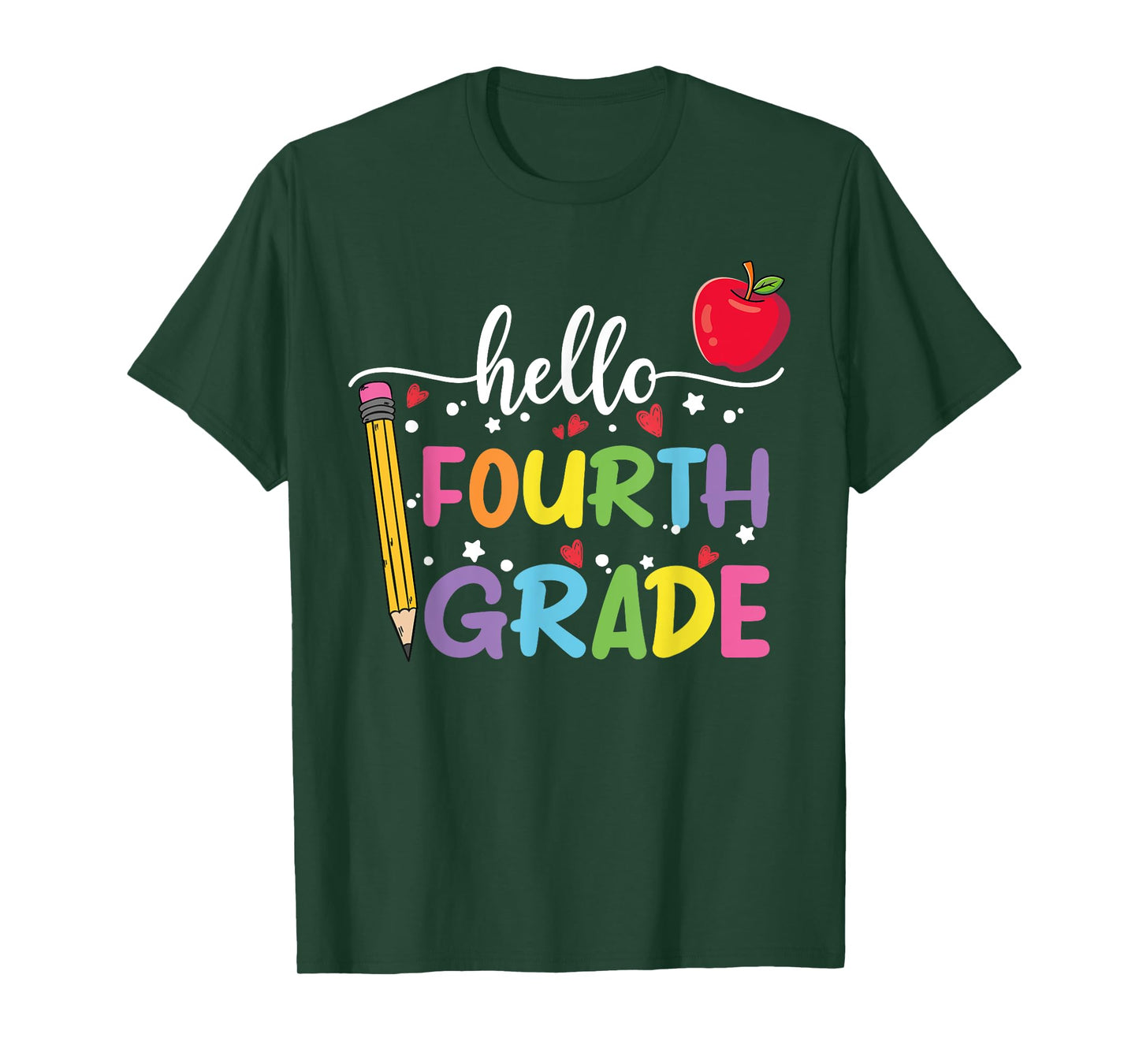 Hello Fourth Grade Team 4th Grade Back to School Teacher Kid T-Shirt