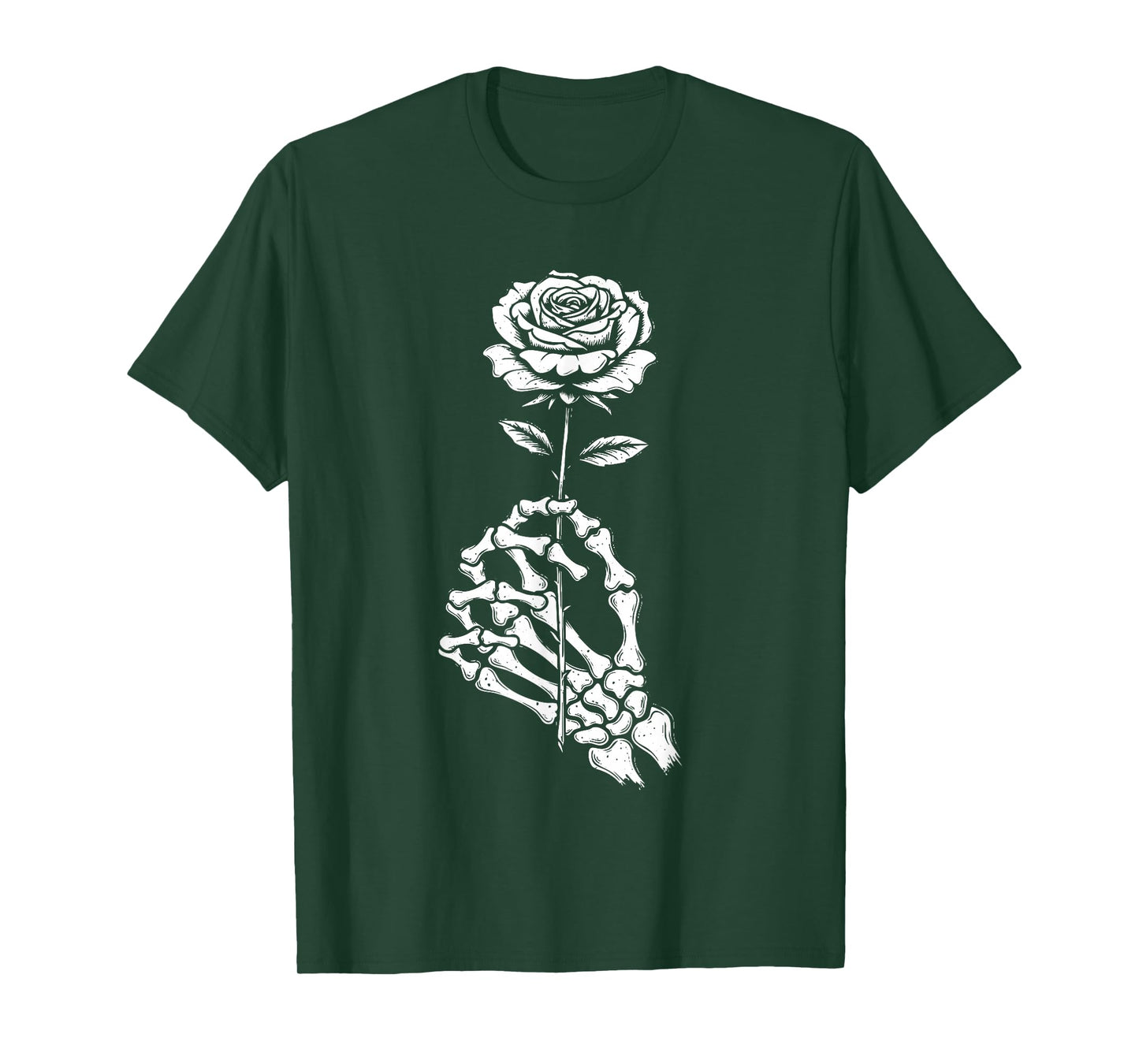 Skeleton Hand with Rose Funny Halloween T-Shirt