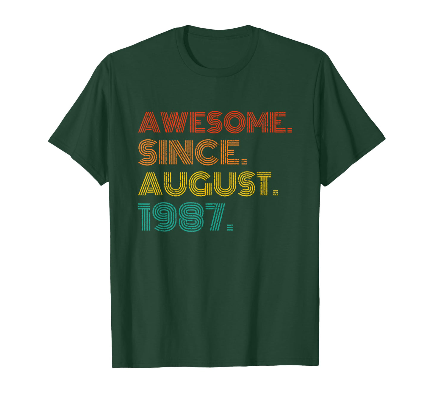 Awesome Since August 1987 Birthday Gifts Idea 1987 Vintage T-Shirt