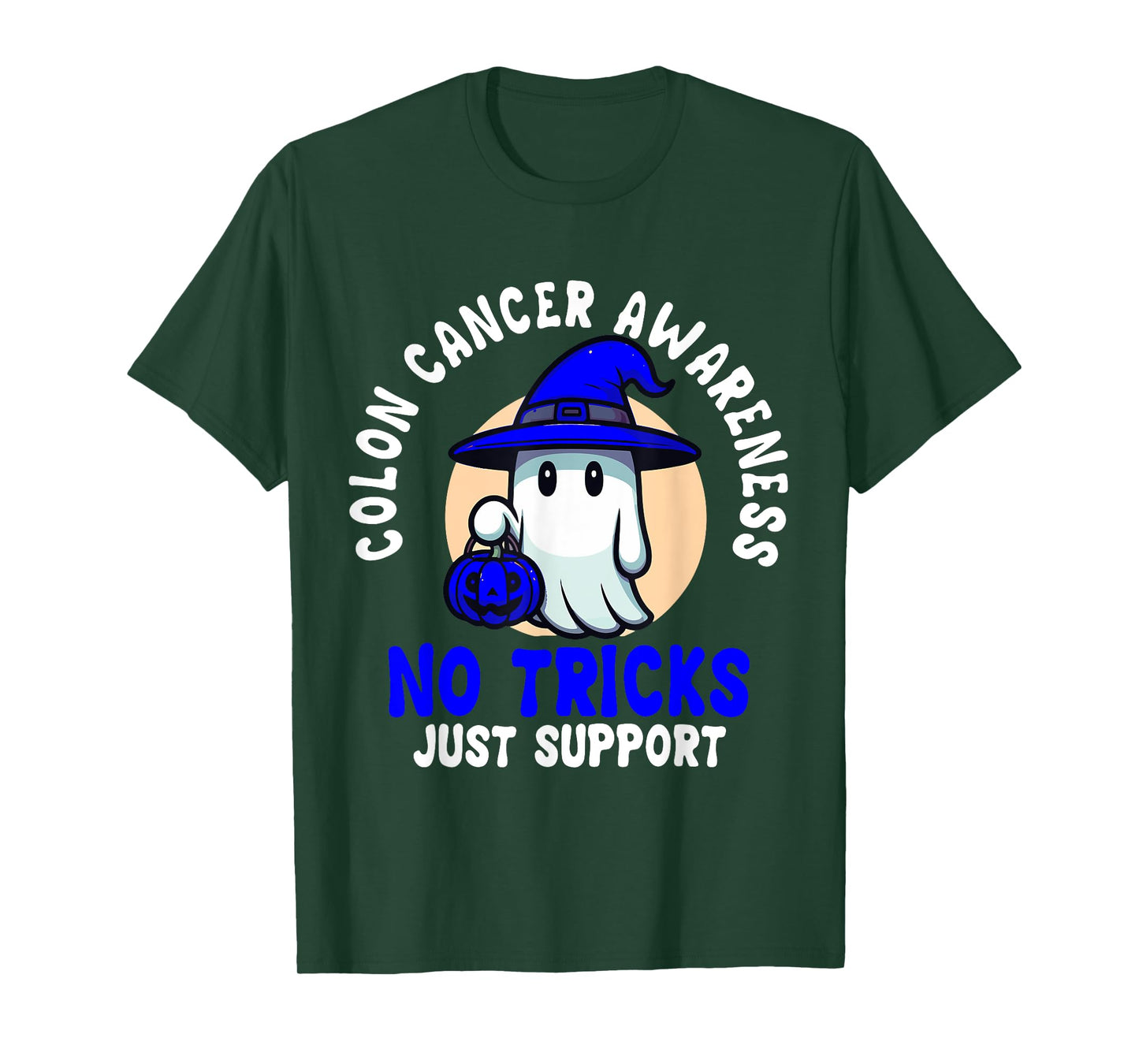 Cute Colon Cancer Awareness Ghost Halloween Costume T-Shirt
