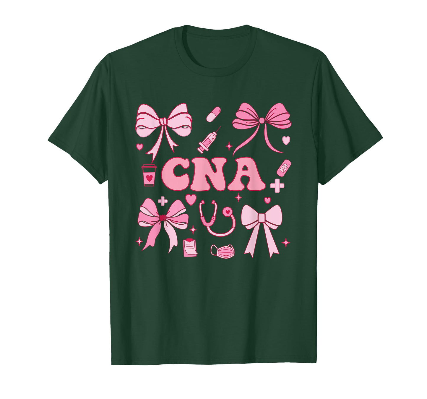CNA Certified Nurse Assistant Coquette Bow T-Shirt