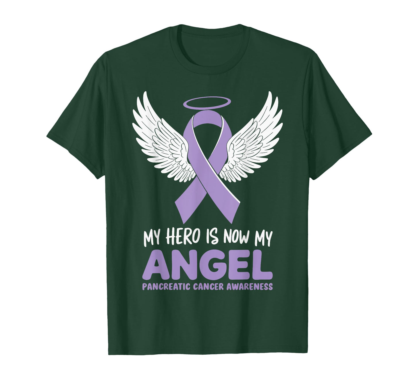 My Hero Is Now My Angel Pancreatic Cancer Awareness T-Shirt