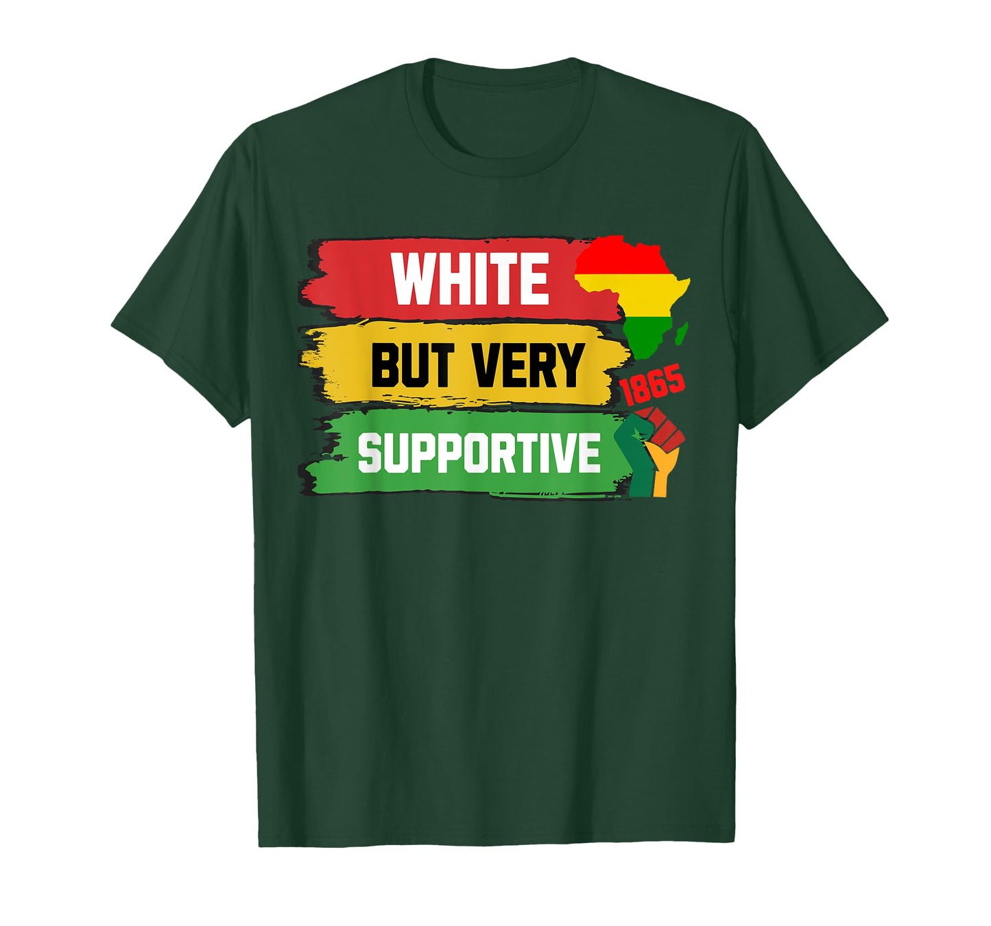 White But Supportive Ally Black History Month Juneteenth T-Shirt