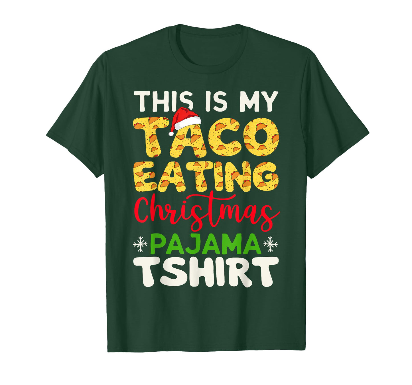 This Is My Taco Eating Christmas Pajama Tshirt Men Women T-Shirt