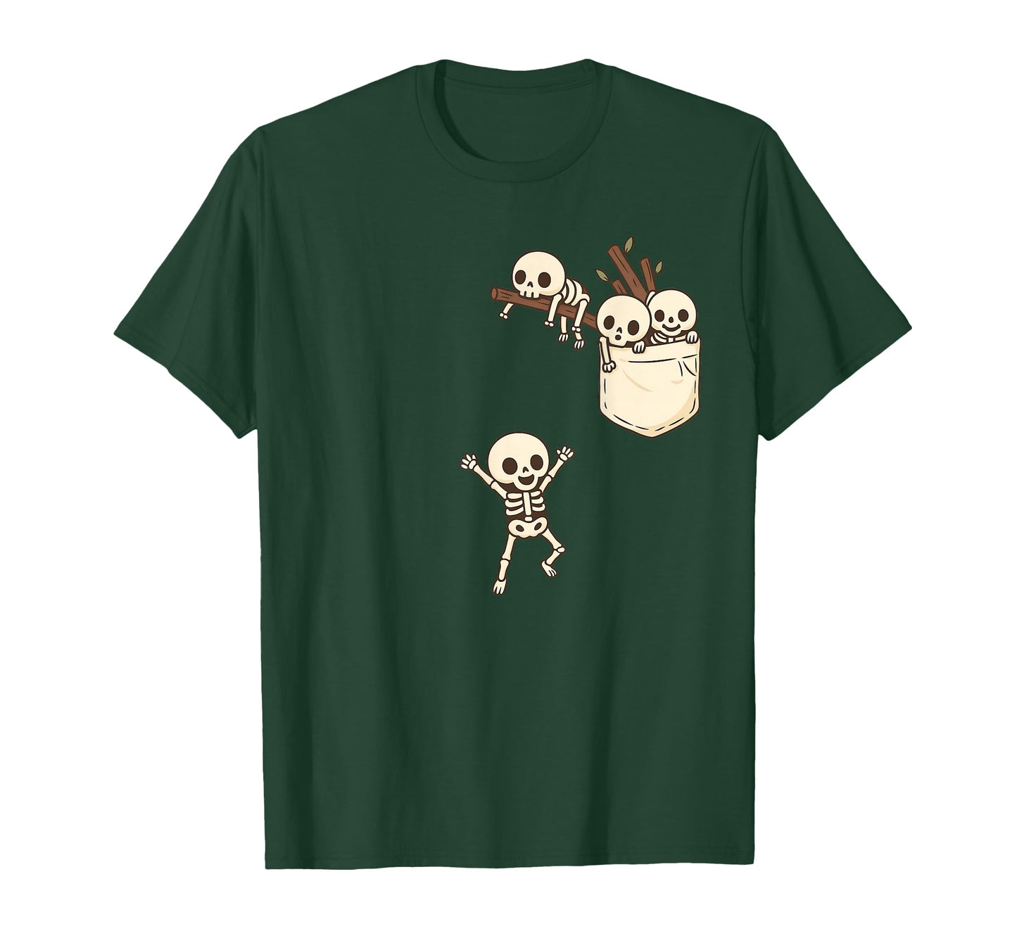 Funny Skeleton Cute Playing T-Shirt