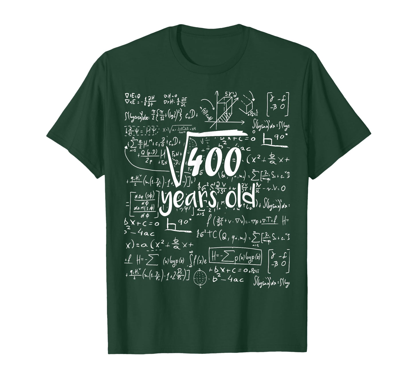 Square Root Of 400 - 20th Birthday 20 Years Old Math Bday T-Shirt