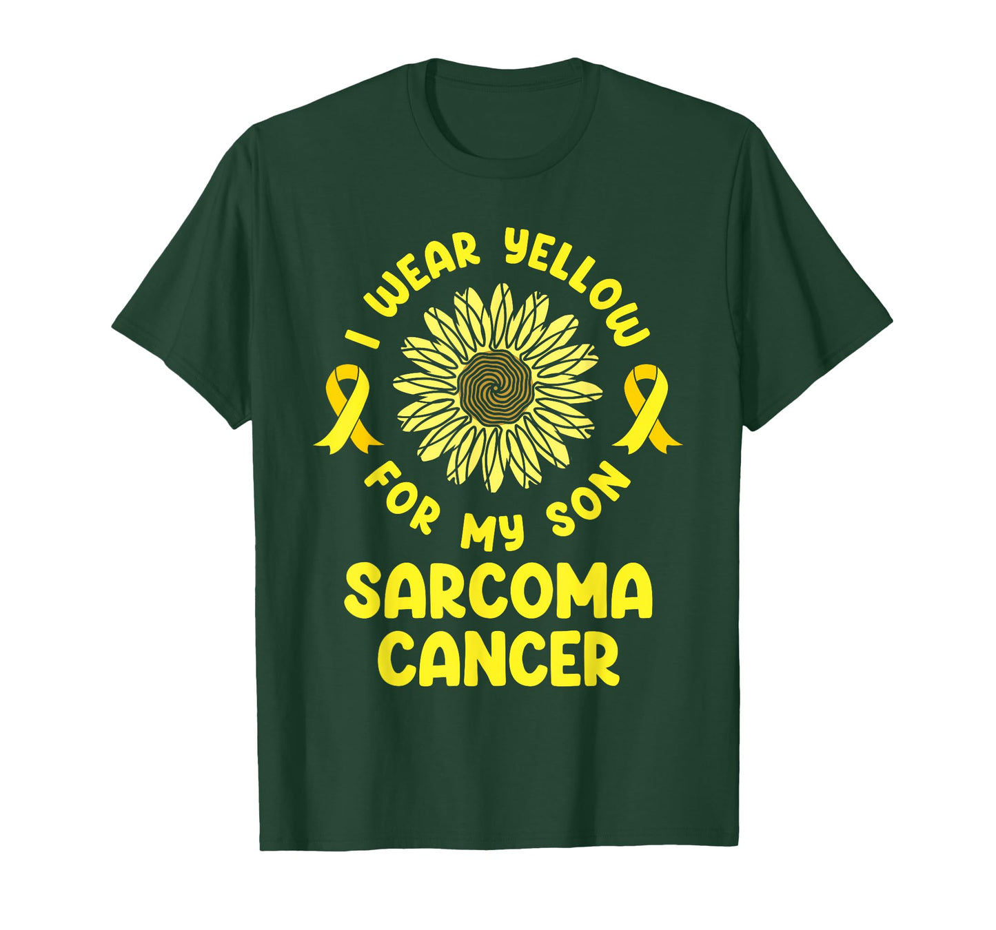 I Wear Yellow For My Son Warrior Sarcoma Cancer Awareness T-Shirt