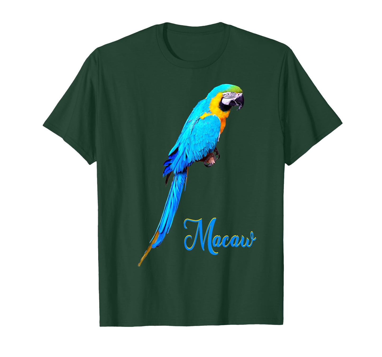 Blue and Gold Macaw Parrot Bird Photo T-Shirt