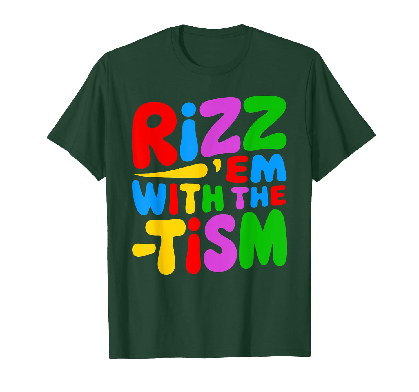 Rizz Em With the Tism Funny Autism Awareness Raccoon Lovers T-Shirt