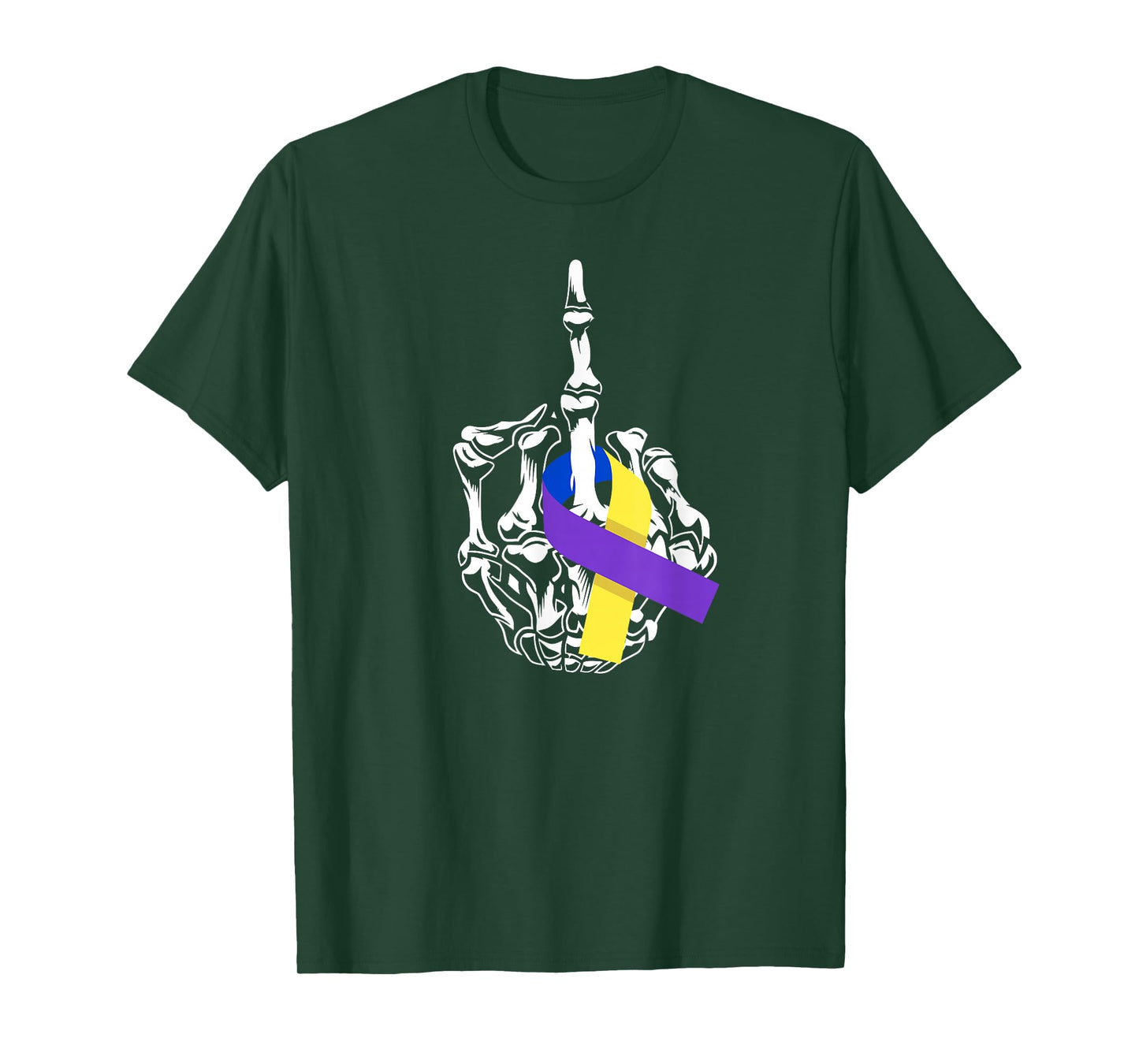 Fuck Bladder Cancer Middle Finger Bladder Cancer Awareness T-Shirt